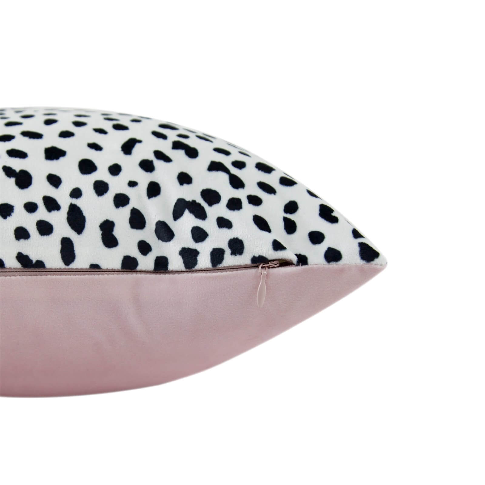 Dalmatian & Blush Velvet Cushion