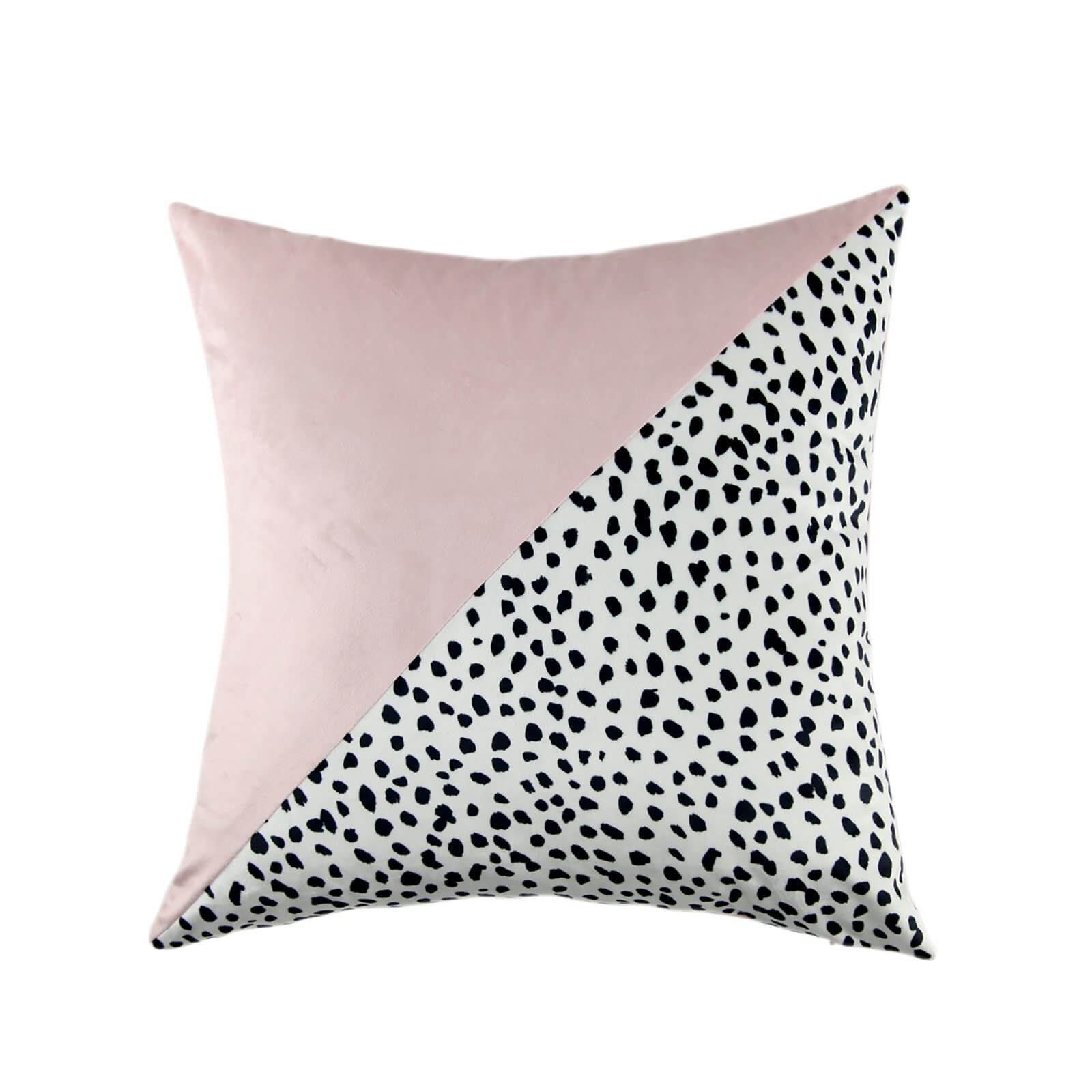 Dalmatian & Blush Velvet Cushion