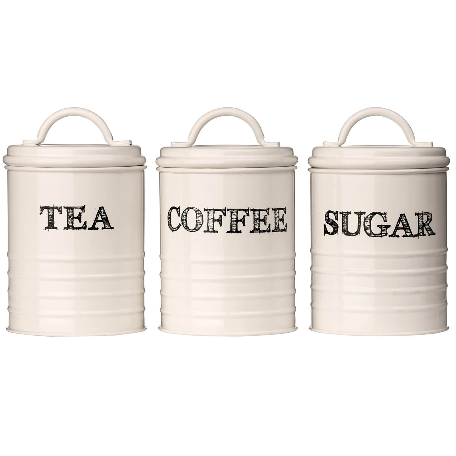 Sketch Tea, Coffee & Sugar Canisters