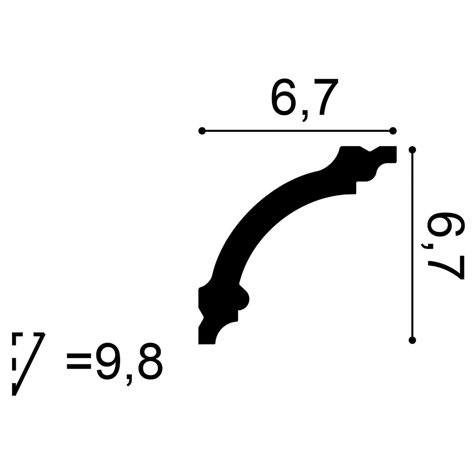 Durofoam Coving Linear Profile 67x67mm - 2m Length Pack of 12