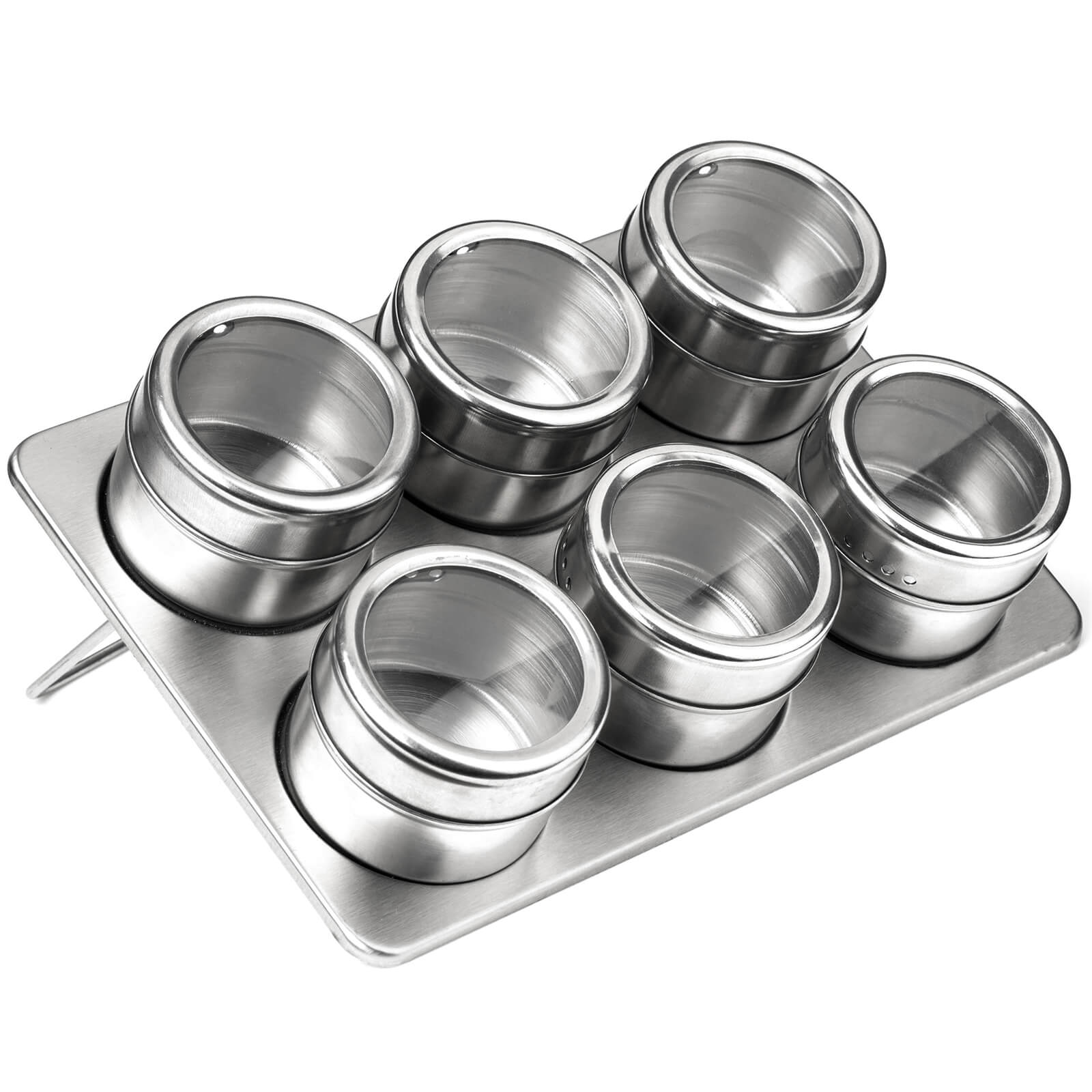 Magnetic Spice Jars with Oblong Tray