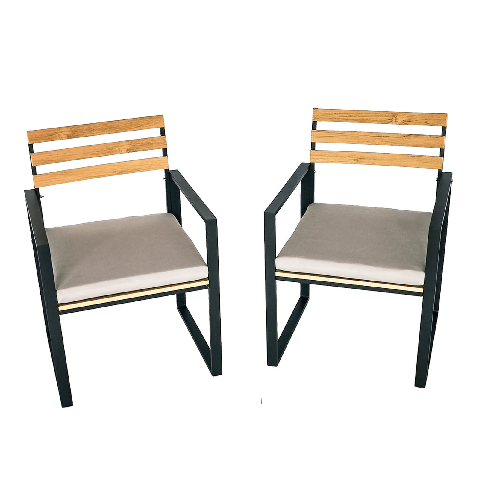 Charles Bentley Aluminium Pair Dining of Chairs