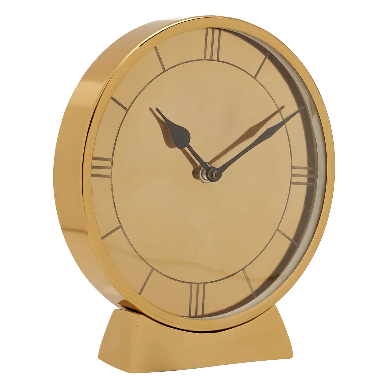 Round Table Clock - Gold