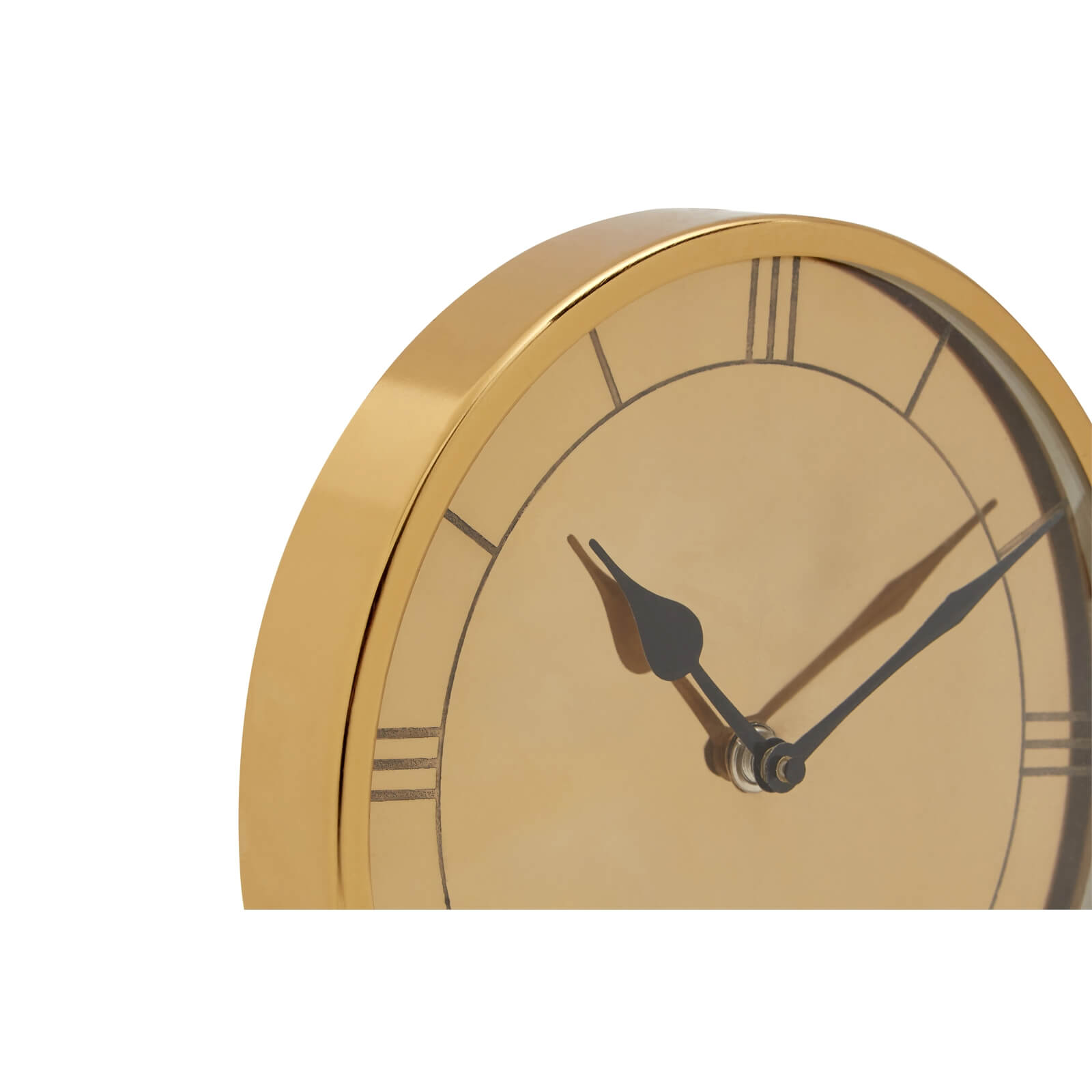 Round Table Clock - Gold