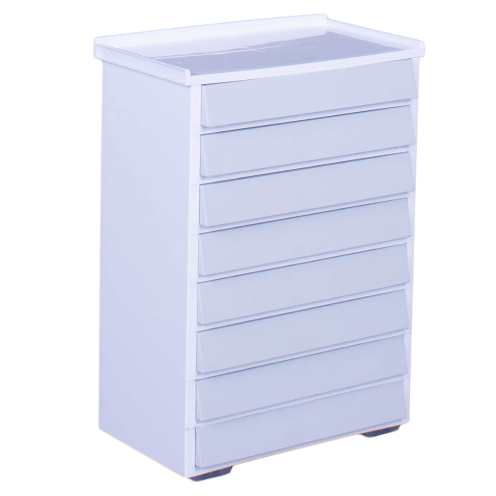 Really Useful 8 Drawer Tower - White & Grey (8x0.9L)