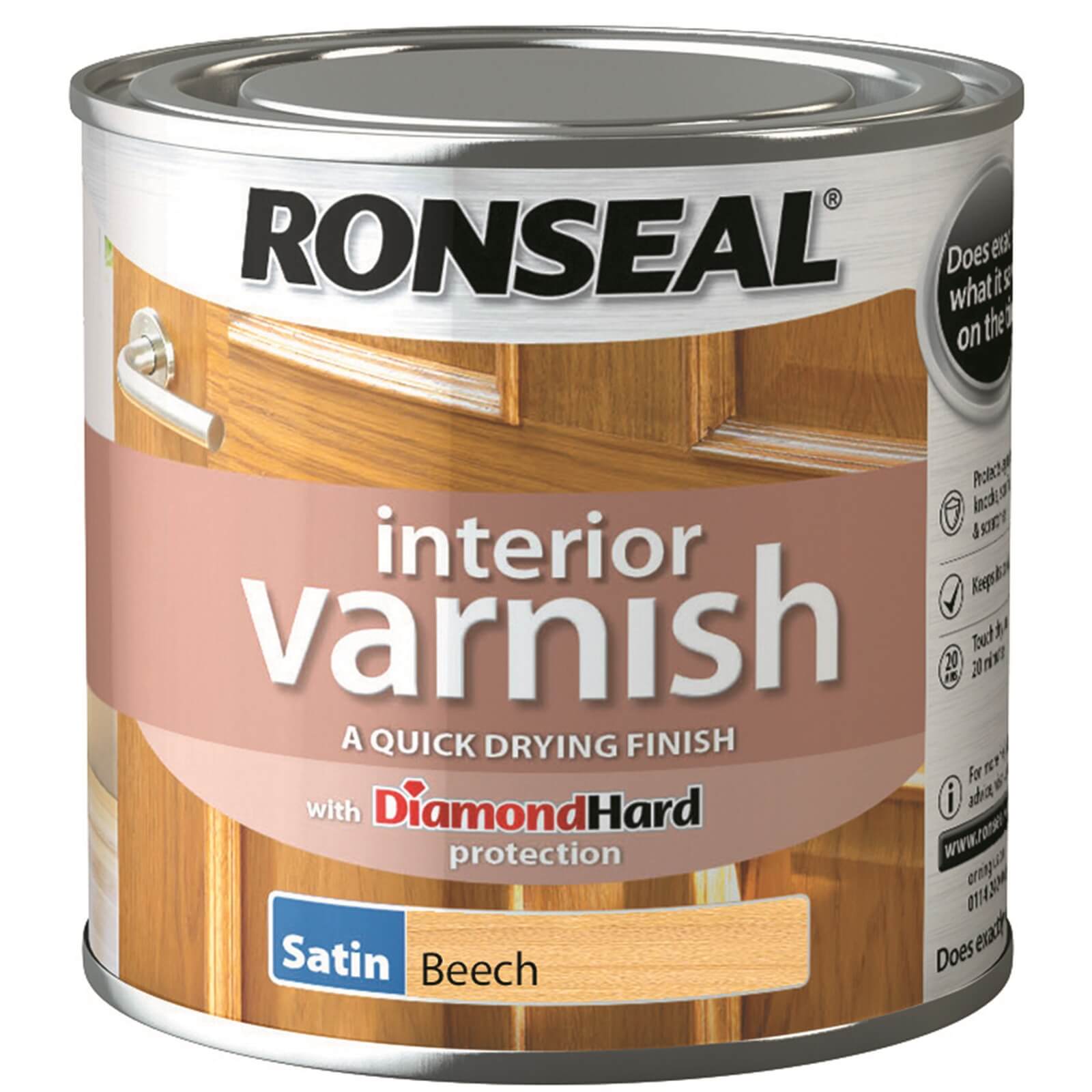 Ronseal Interior Varnish - Beech Satin 250ml