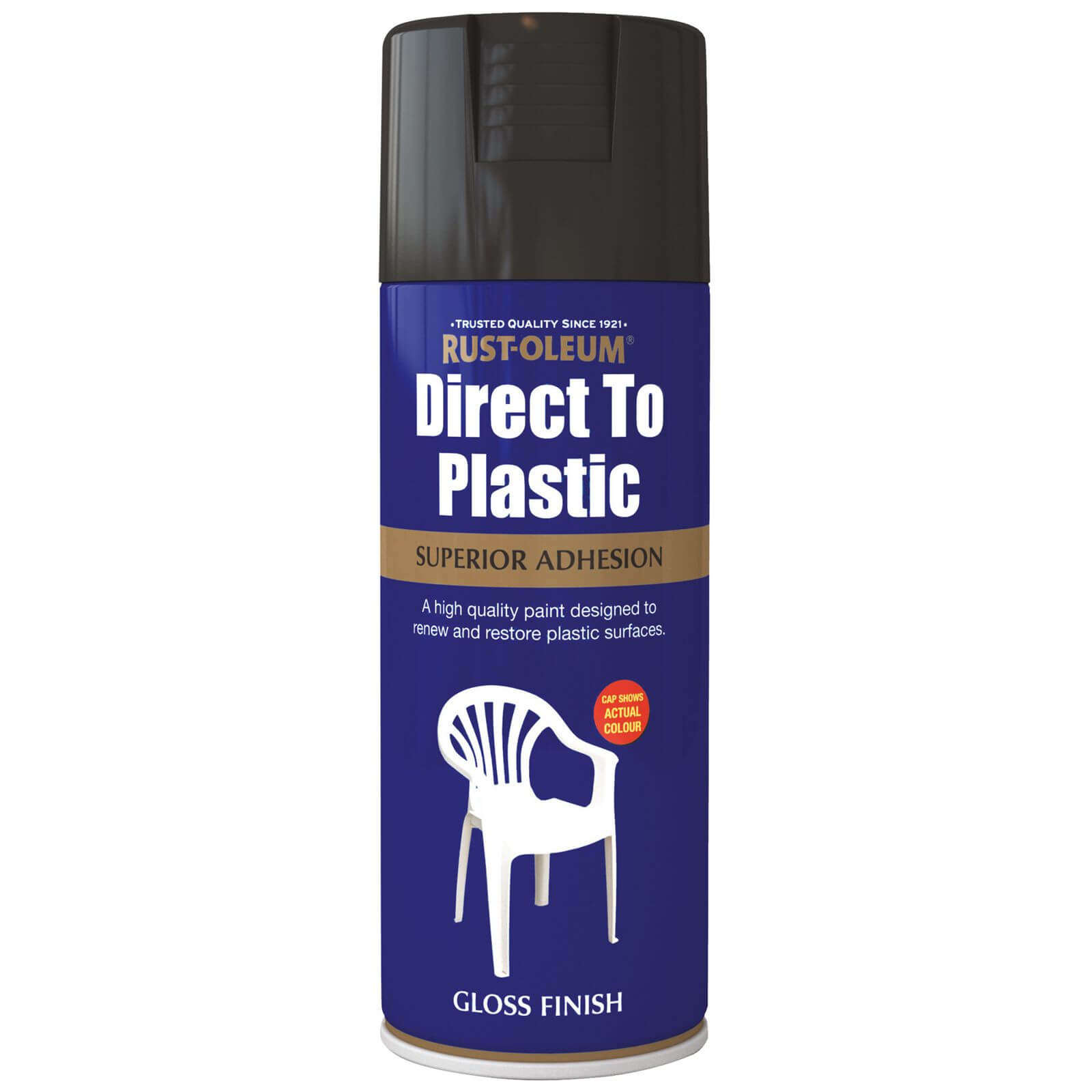 Rust-Oleum Direct to Plastic Spray Paint Black - 400ml