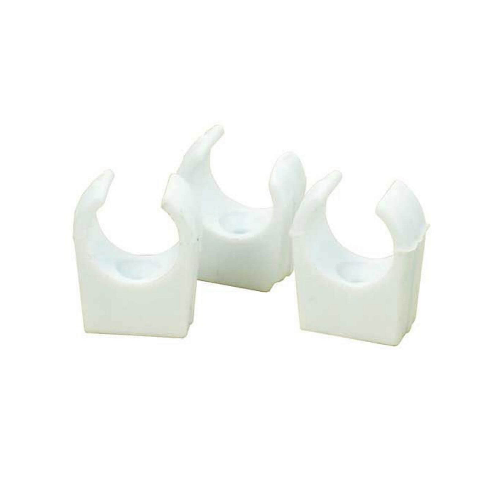 Open Plastic Pipe Clip - 15mm - 10 Pack