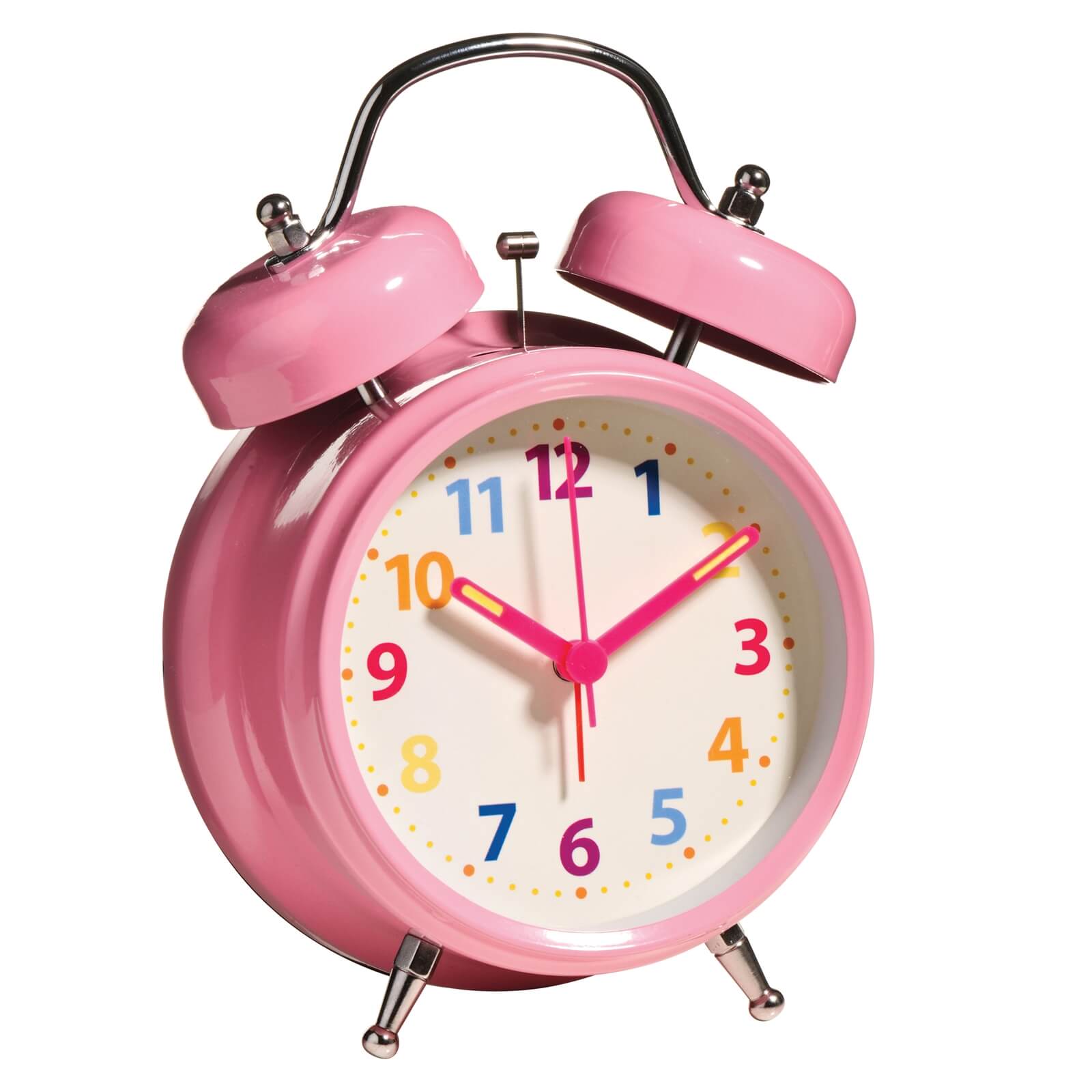 Twin Bell Alarm Clock - Pink