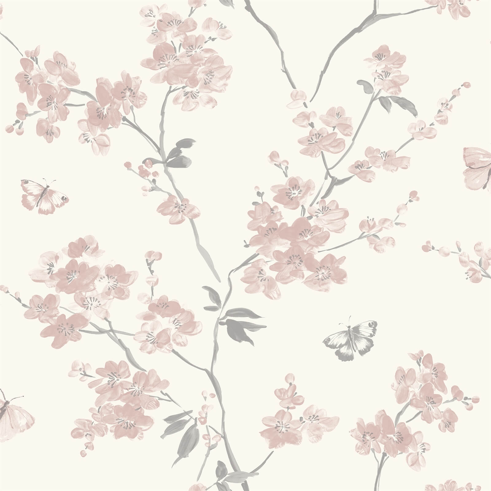 Grandeco Blossom Wallpaper - Pink