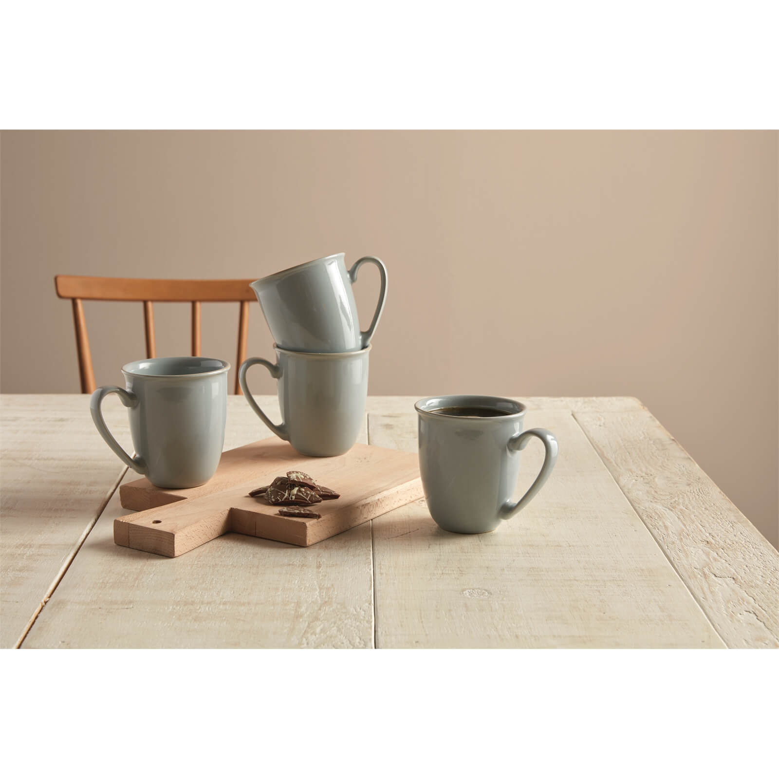 Intro 4 Piece Mug Set - Soft Grey