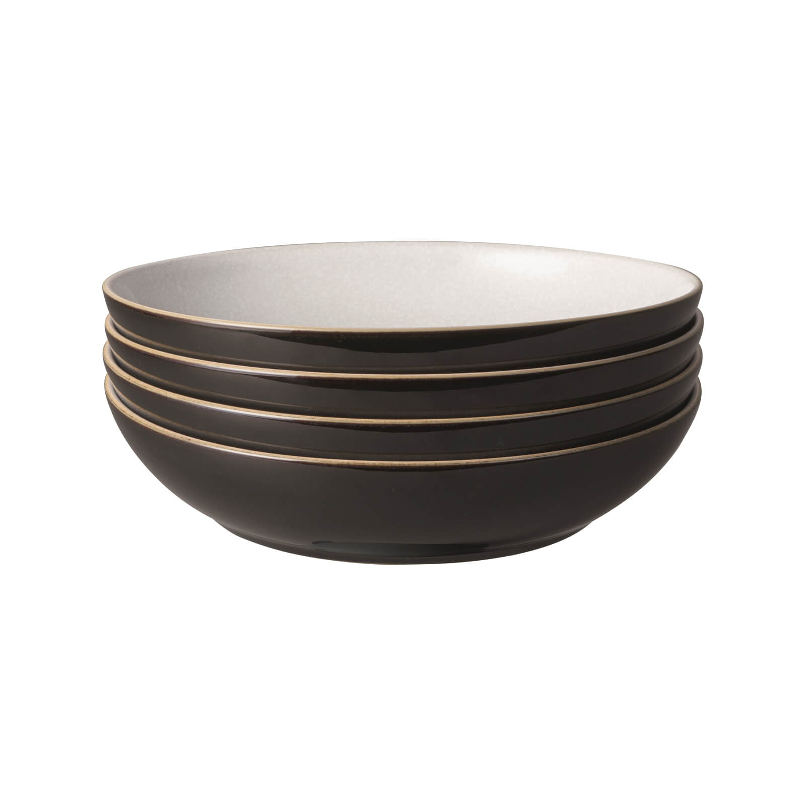 Elements Pasta Bowls - Black - 4 Piece Set
