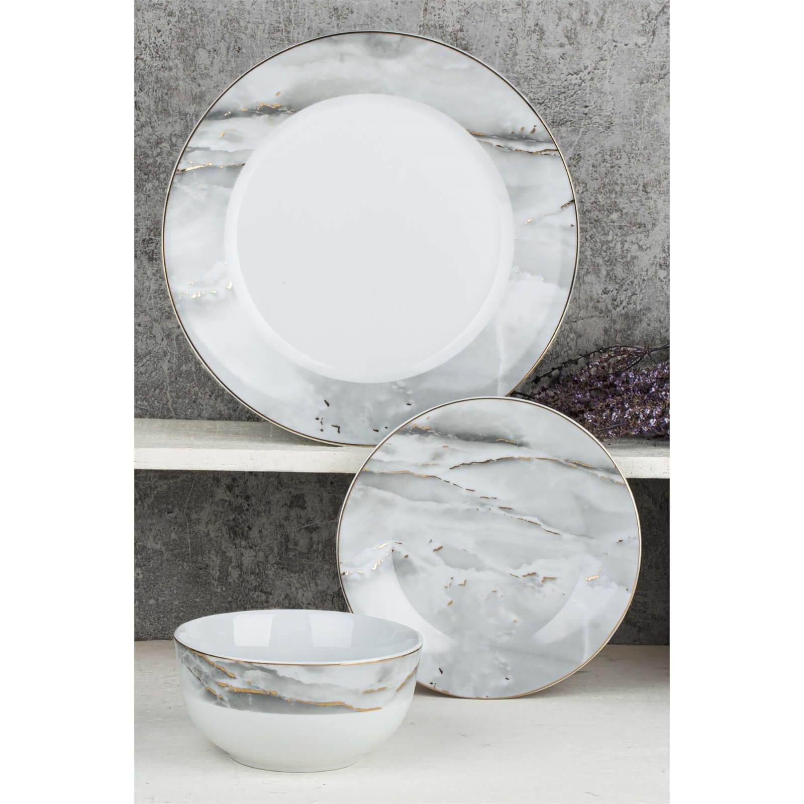 Marble and Gold 12 Piece Dinner Set