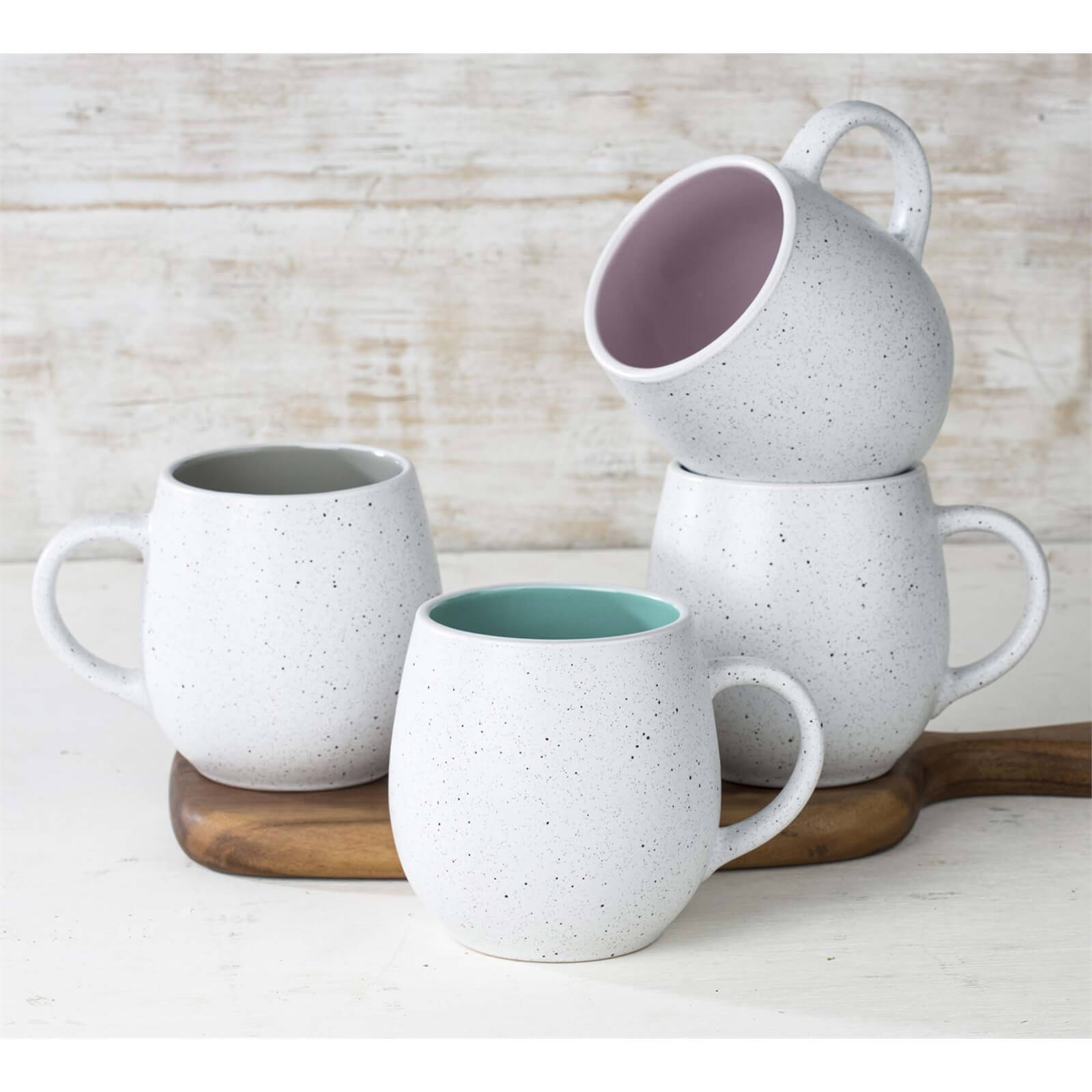 Speckled Hug Mugs - Set of 4