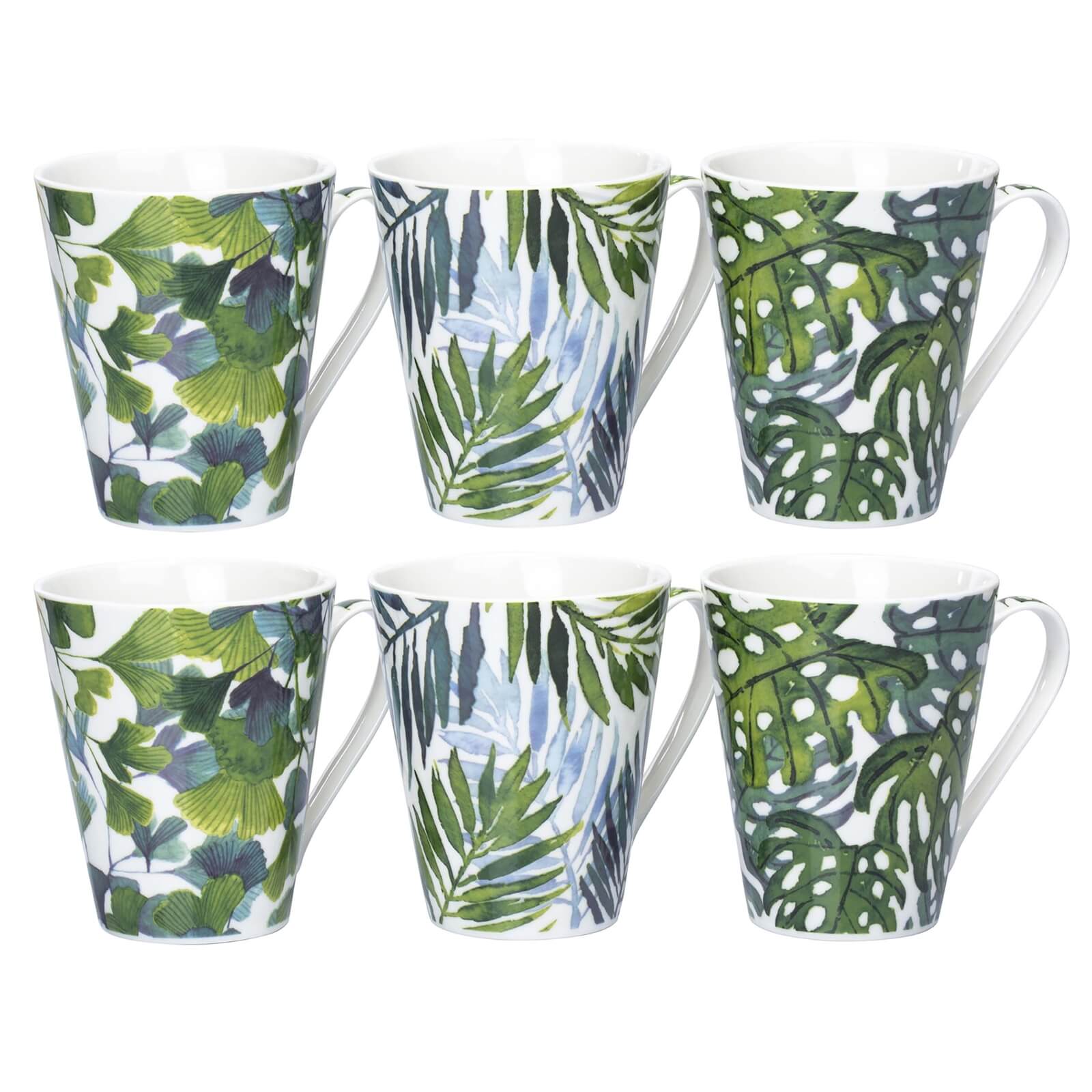 Leaf Mugs - Set of 6