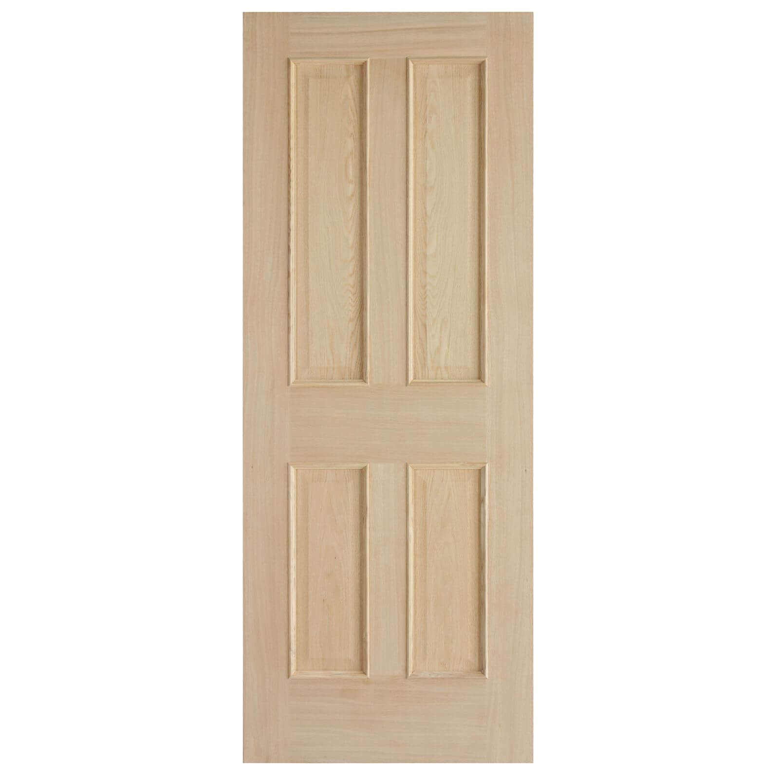 London 4 Panel White Oak Internal Door - 762mm Wide