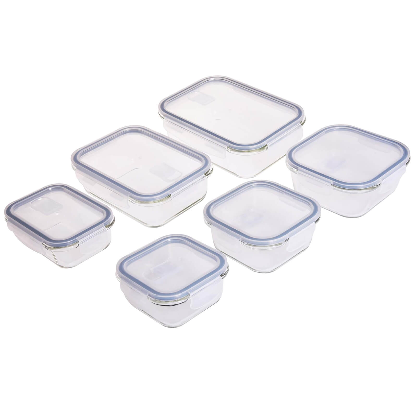 Glass Food Containers - 6 Piece Set