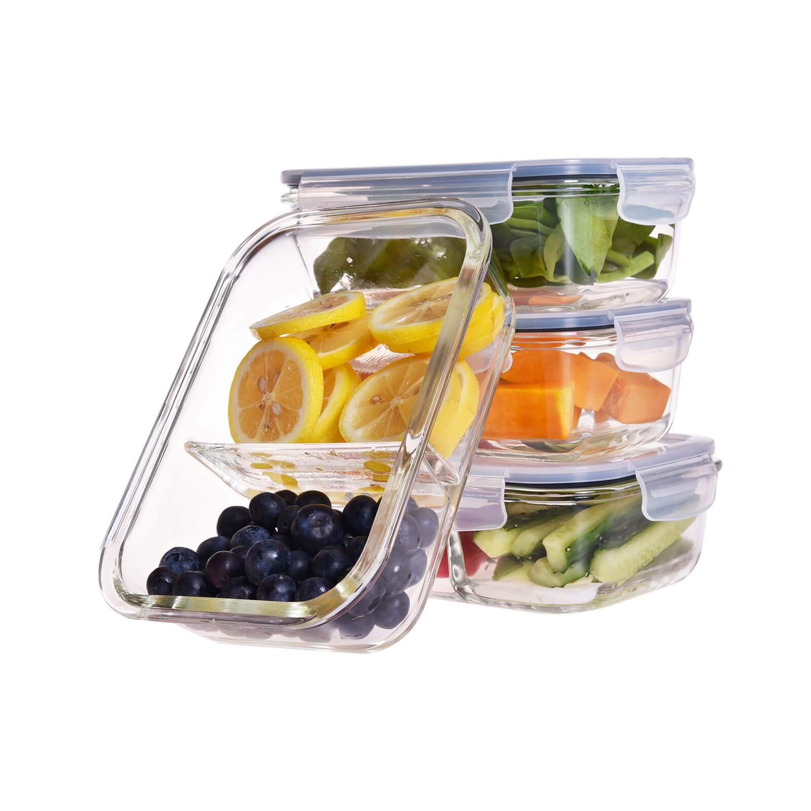 Glass Food Containers - 4 Piece Set