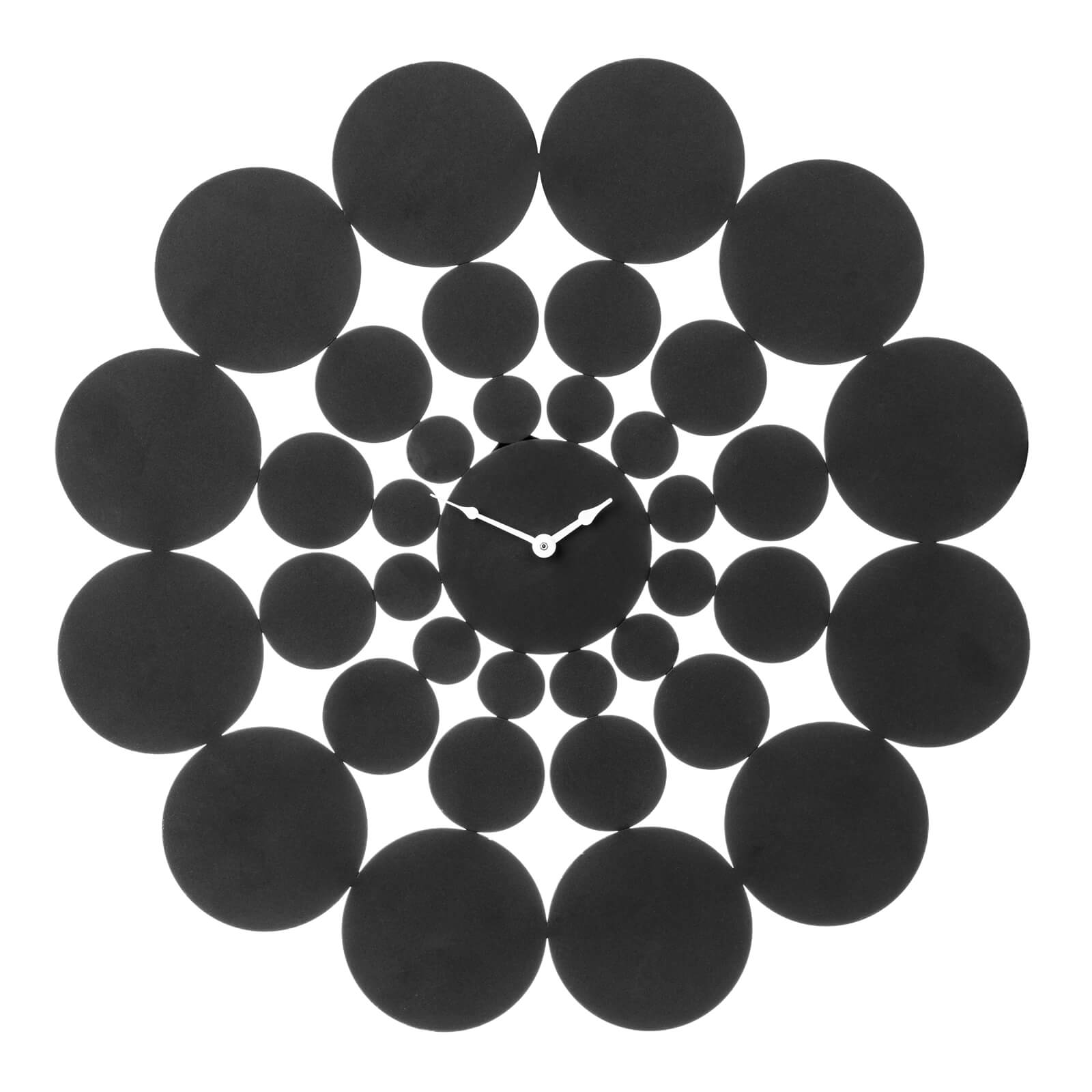 Black Disc Wall Clock