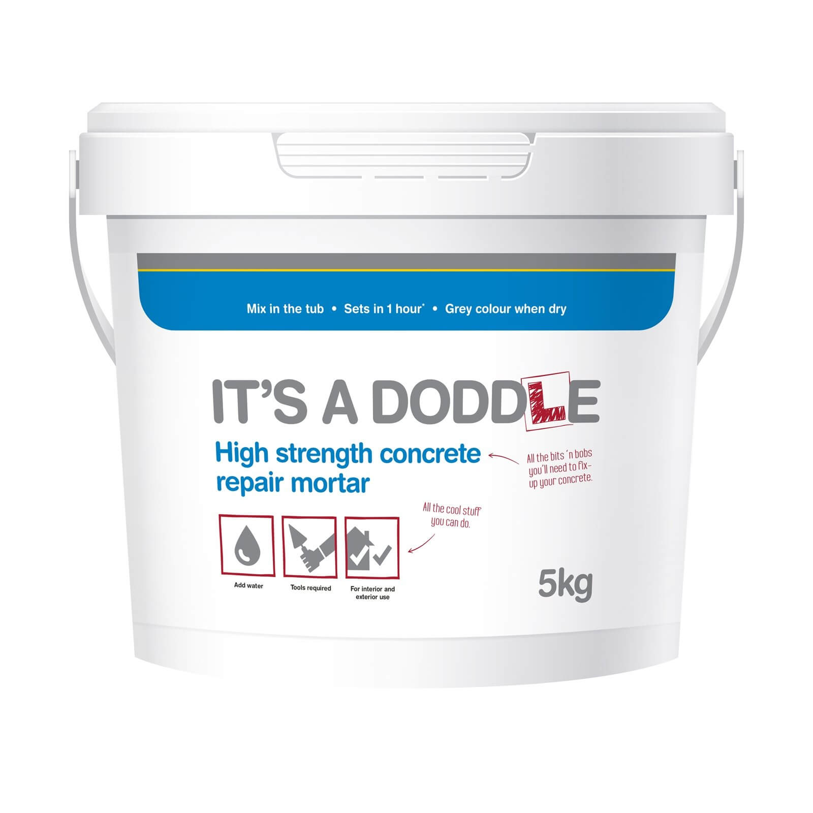 Its a Doddle High Strength Concrete - 5kg Tub