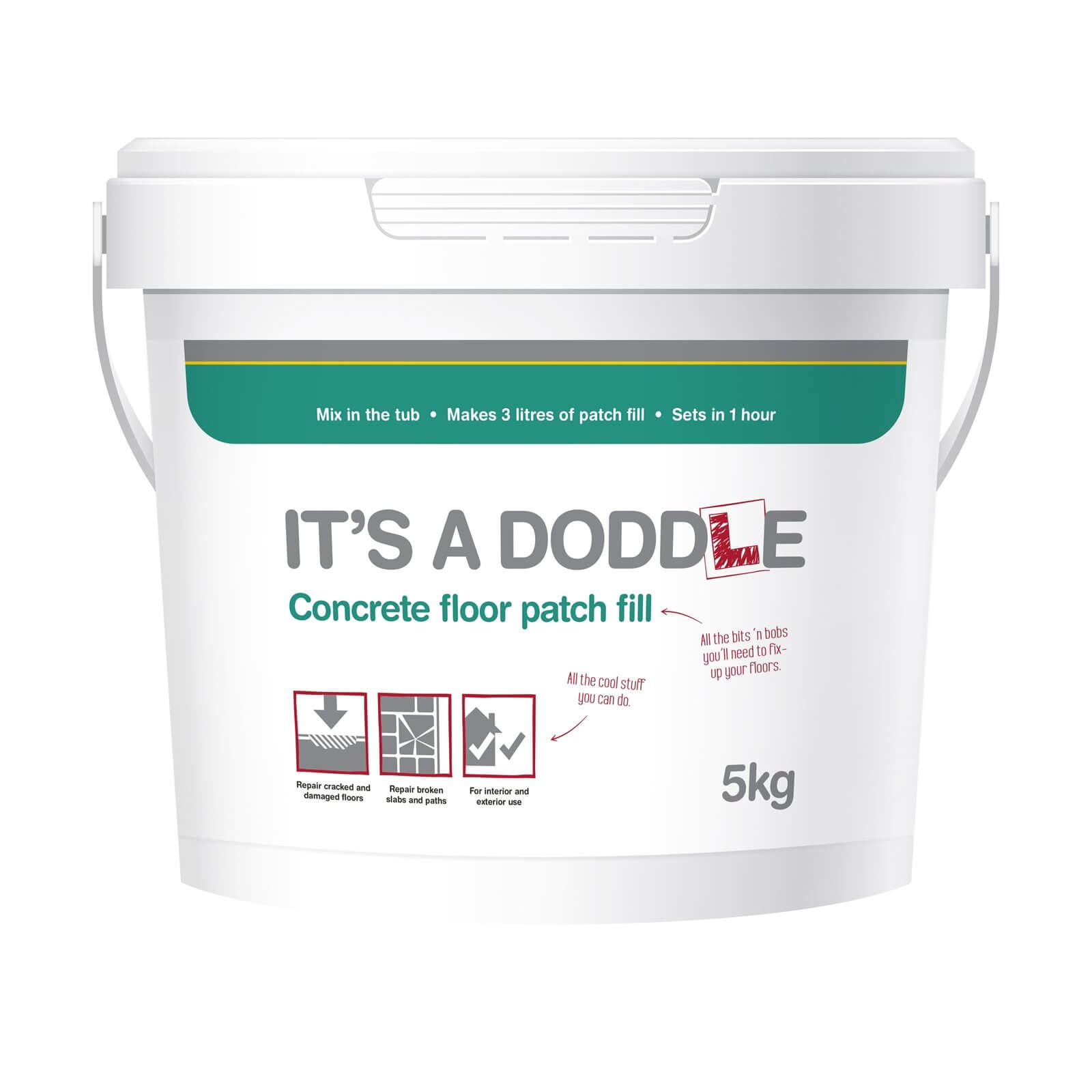 Its a Doddle Concrete Floor Patch Fill - 5kg Tub
