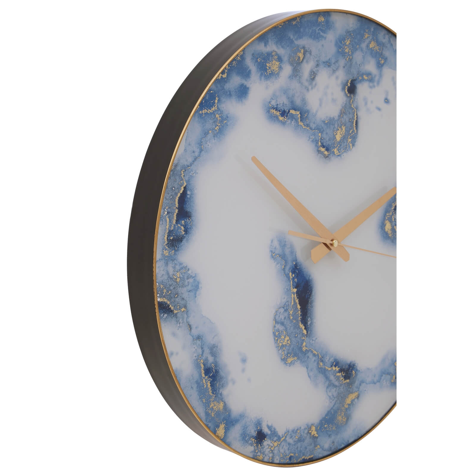 Celina Wall Clock - Blue Abstract
