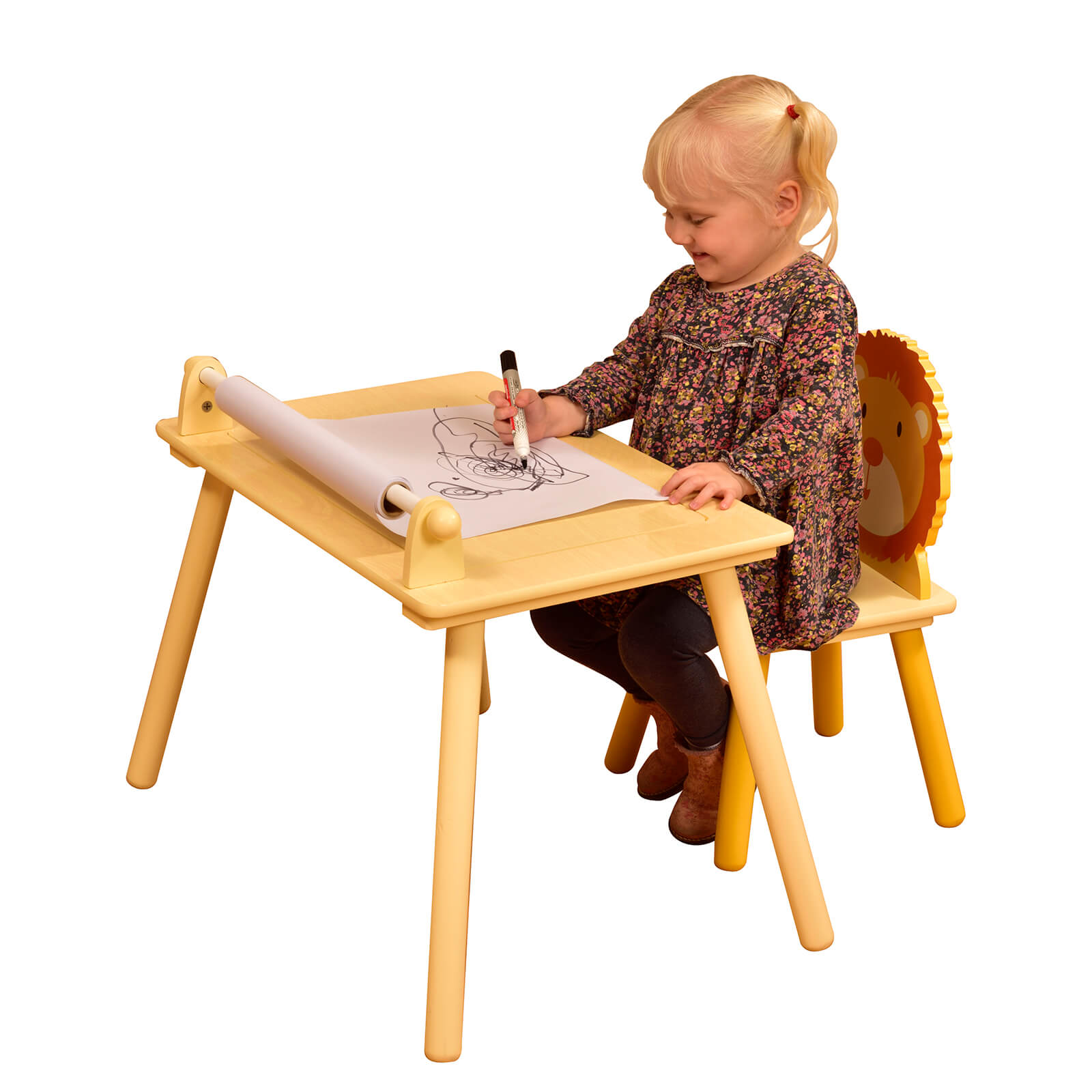 Jungle Writing Table with Construction Board
