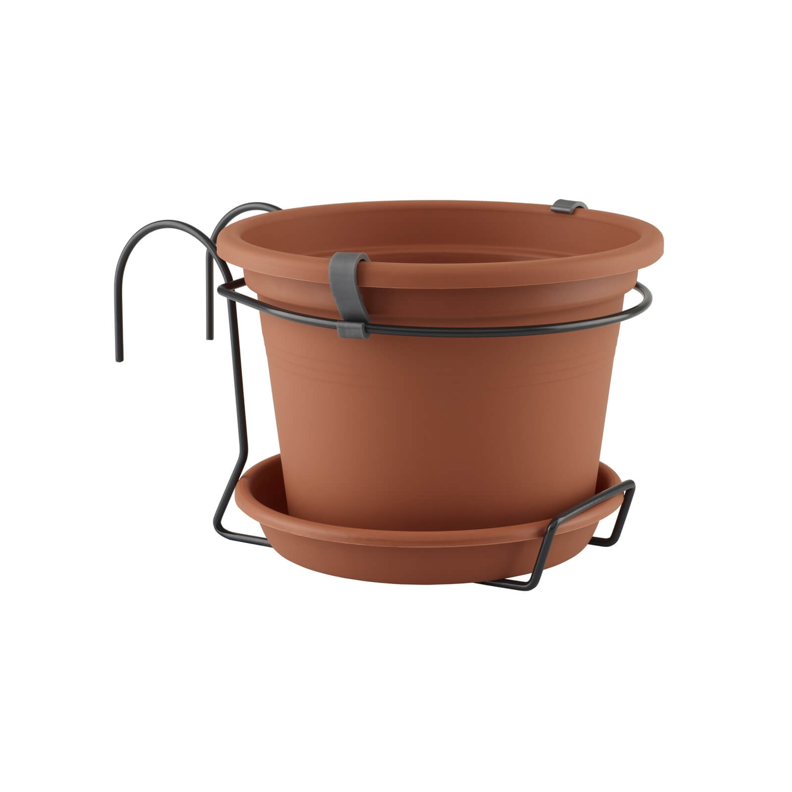 Balcony Pot Kit in Terracotta - 20cm