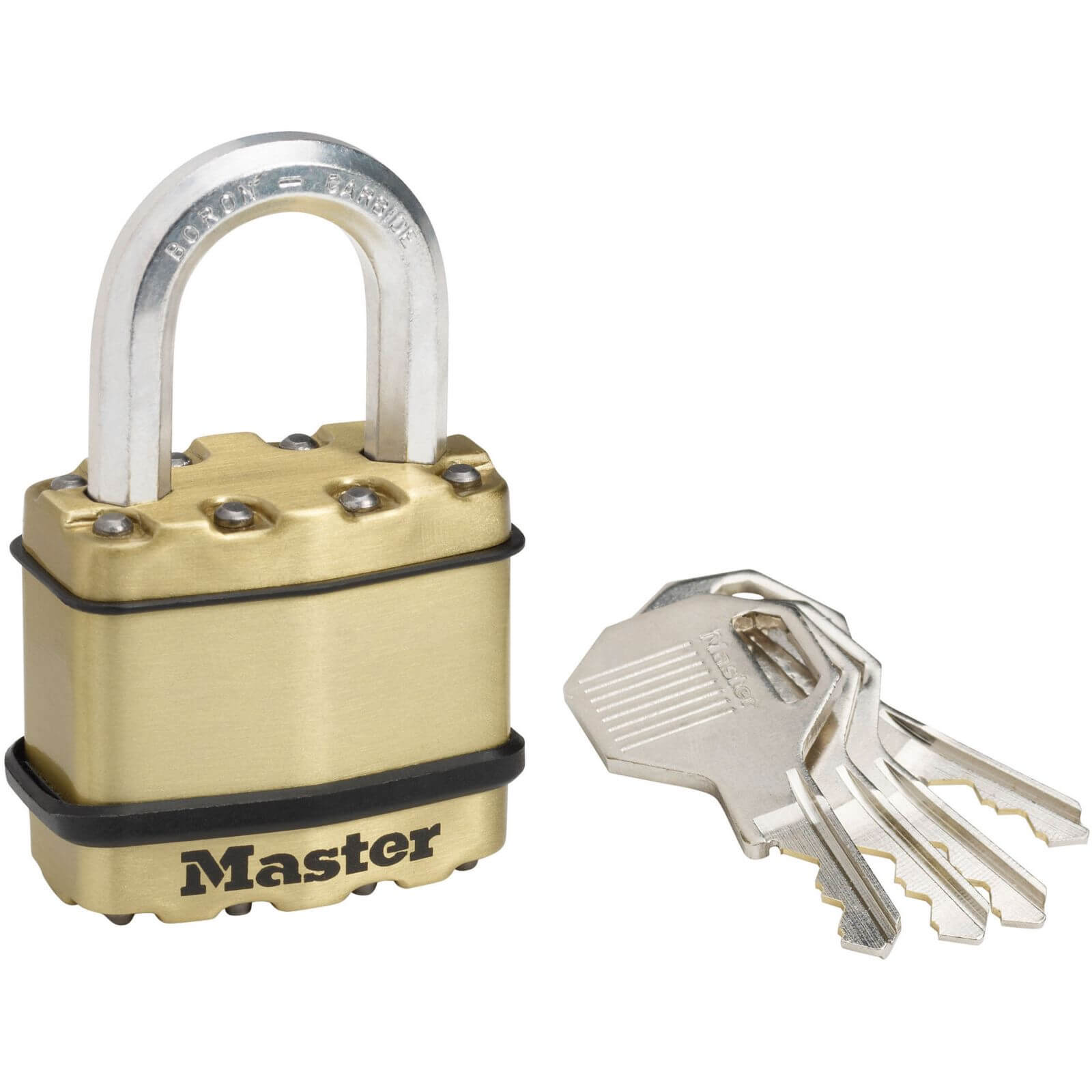 Master Lock Excell Laminated Steel Padlock with Brass Finish - 45mm
