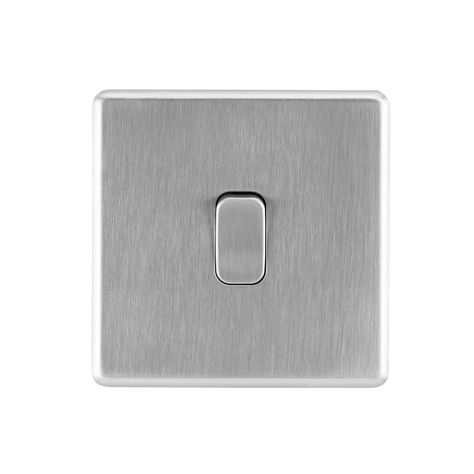 Arlec Fusion 10A 1Gang 2Way Stainless Steel Single light switch
