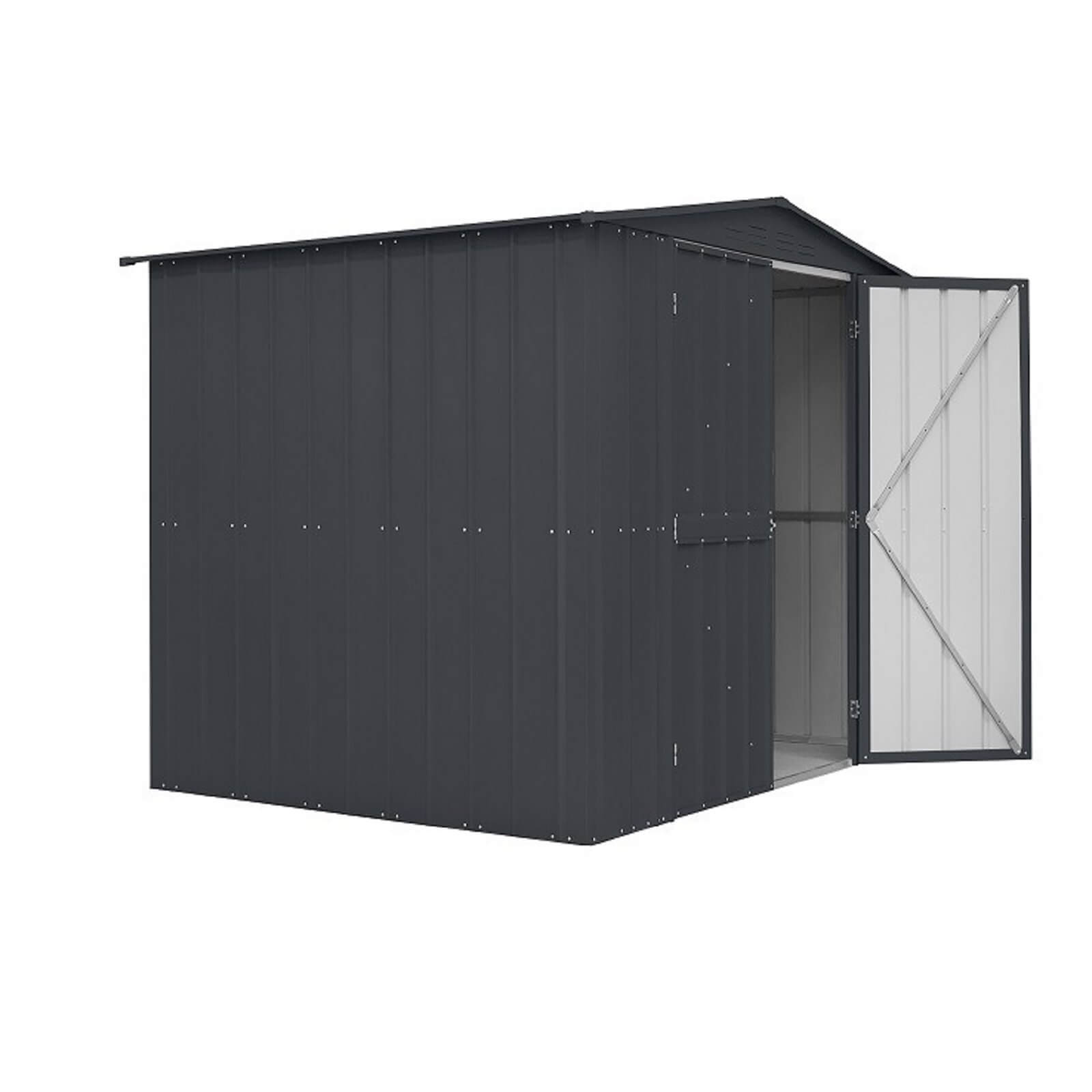 Lotus 8x6ft Mobility Metal Shed - Anthracite Grey