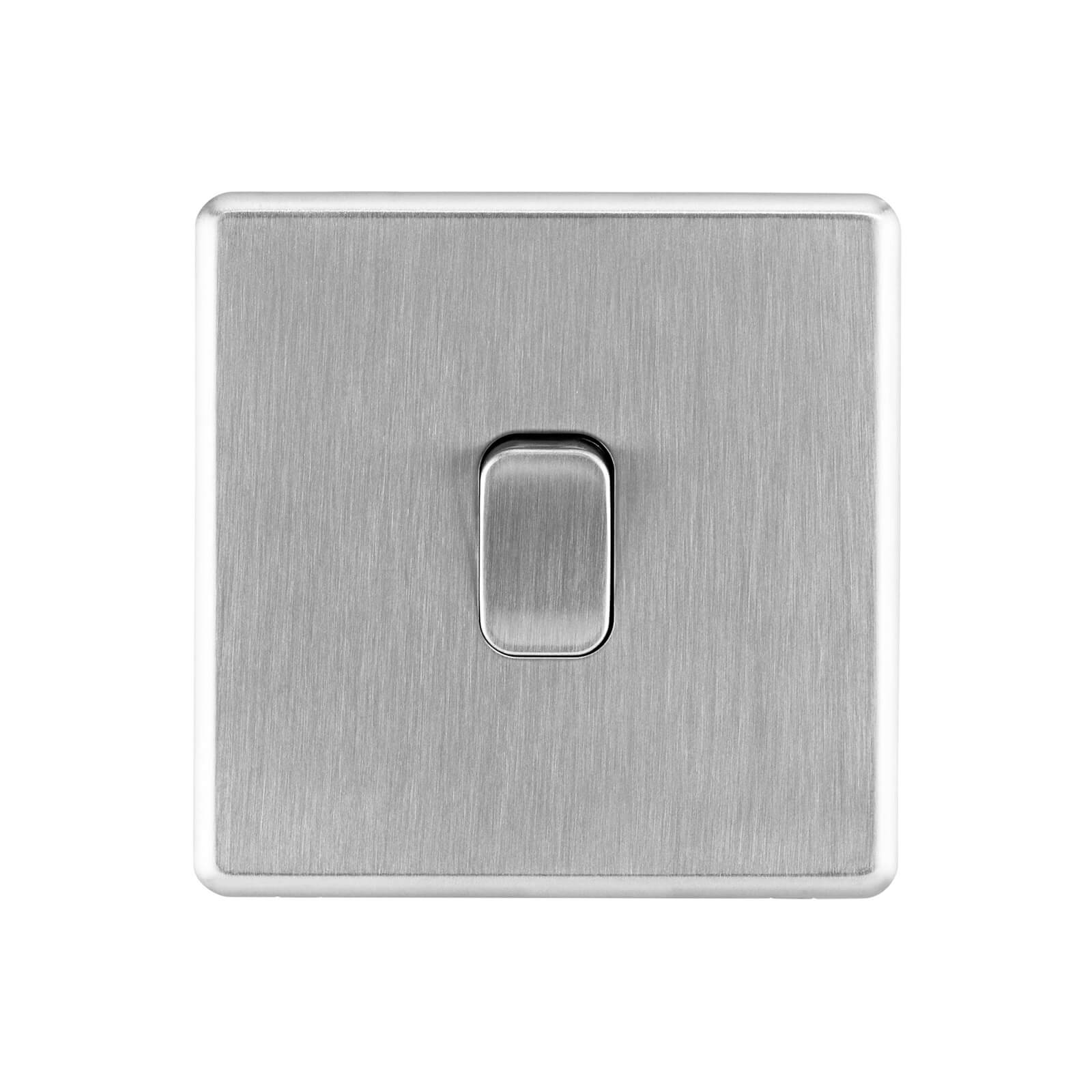 Arlec Fusion 10A 1Gang 2Way Stainless Steel Fusion Single intermediate switch