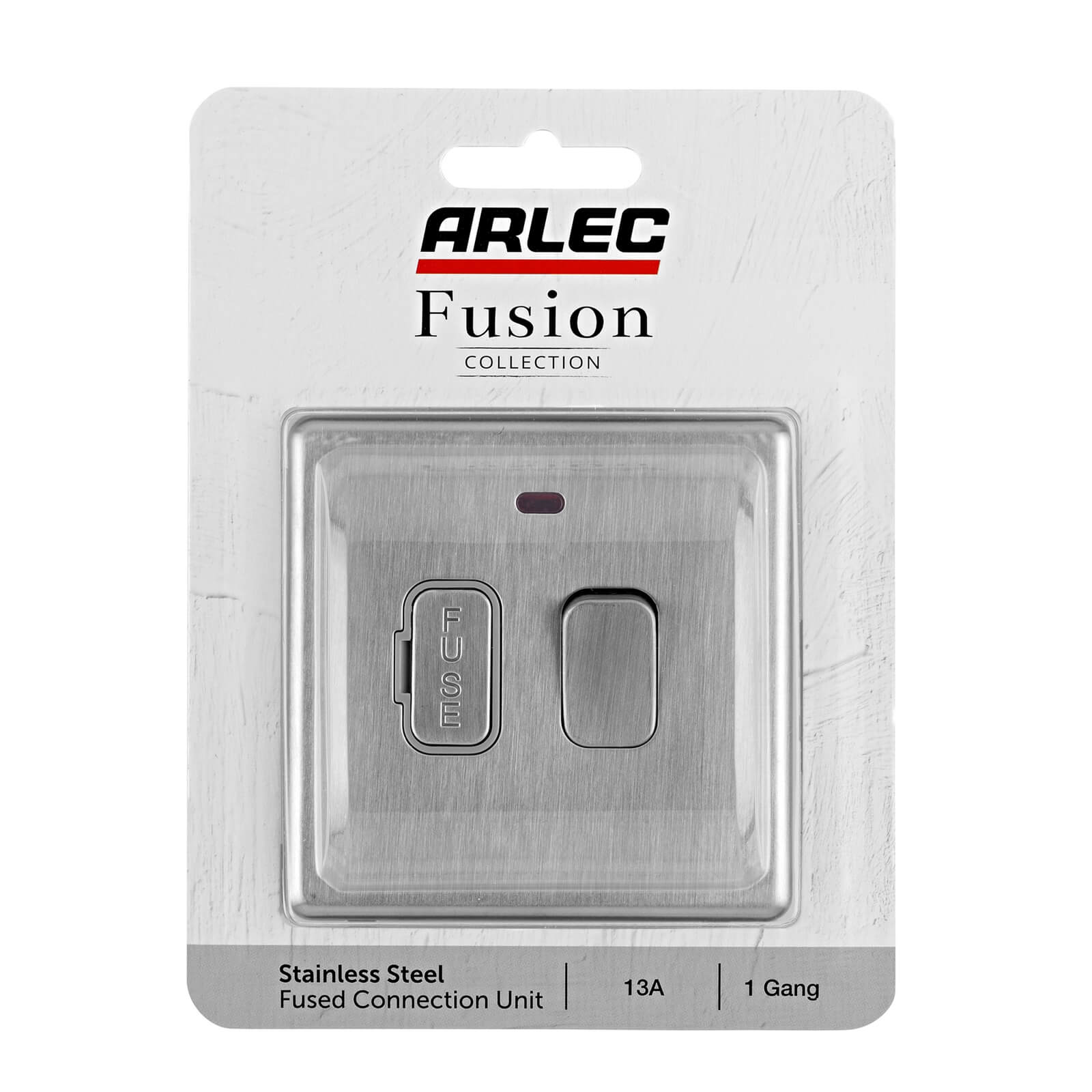 Arlec Fusion 13A Stainless Steel Switched fused connection unit