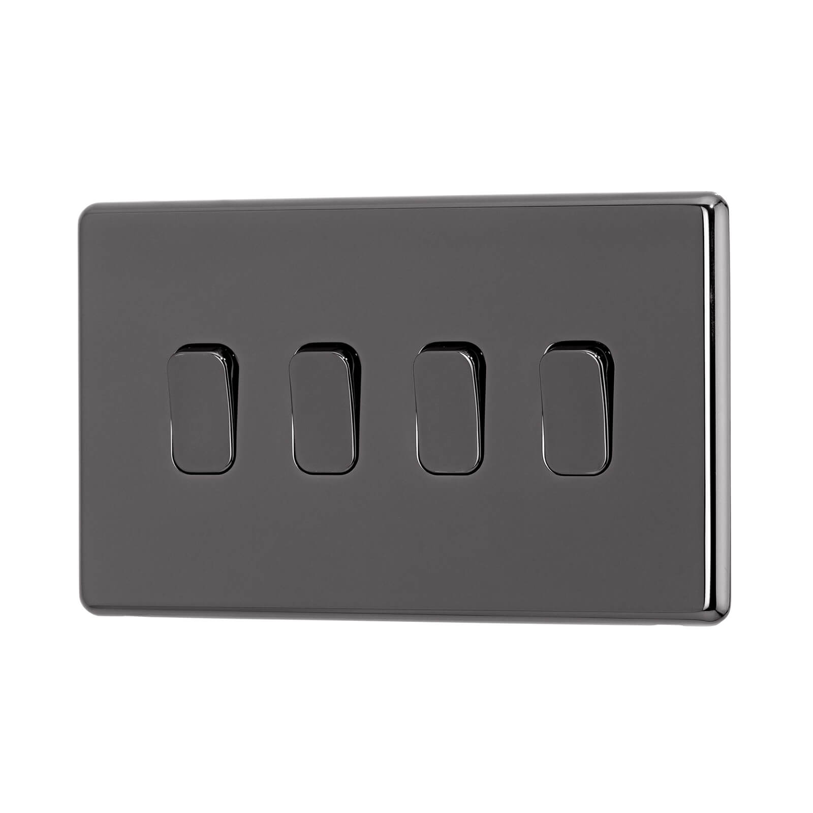 Arlec Fusion 10A 4Gang 2Way Black Nickel Quadruple light switch
