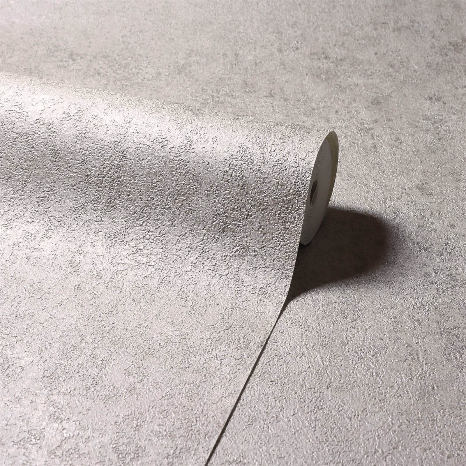 Arthouse Concrete Effect Plain Textured Taupe Wallpaper
