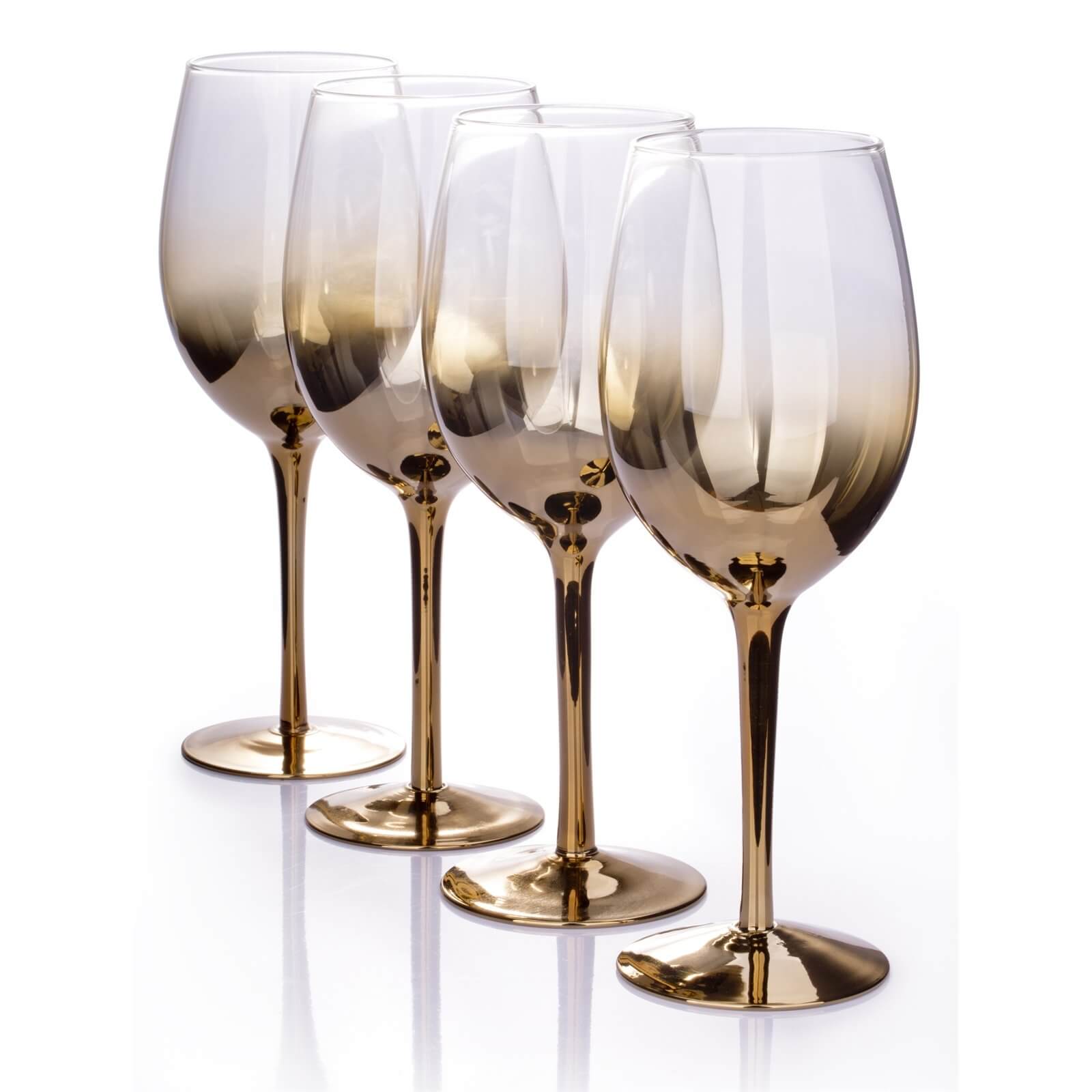 Ombre Wine Glasses - Gold - Set of 4