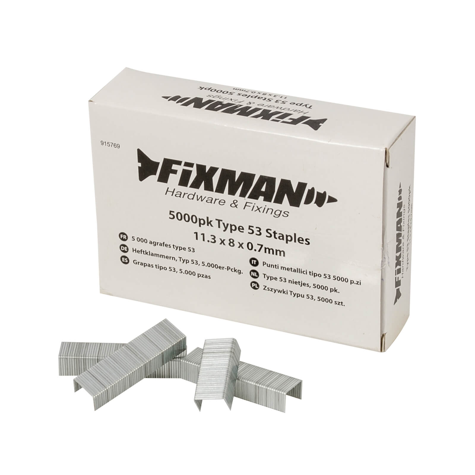 Fixman Type 53 Staples 5000 Pack 11.25 x 8 x 0.75mm