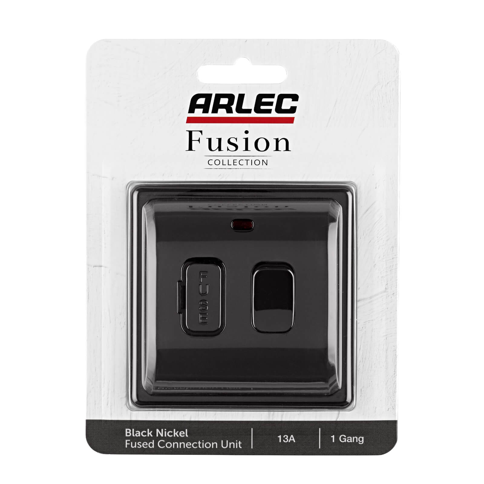 Arlec Fusion 13A Black Nickel Switched fused connection unit
