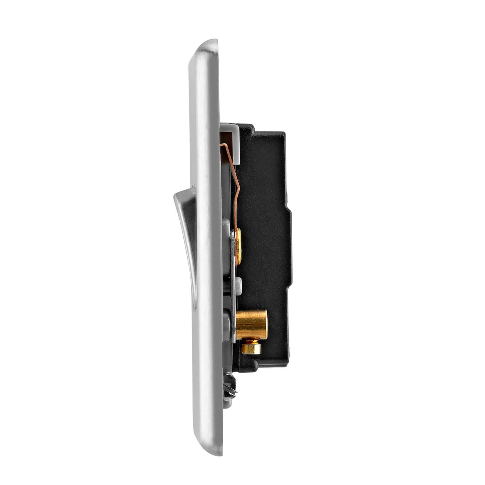 Arlec Fusion 10A 1Gang 2Way Polished Chrome Single light switch