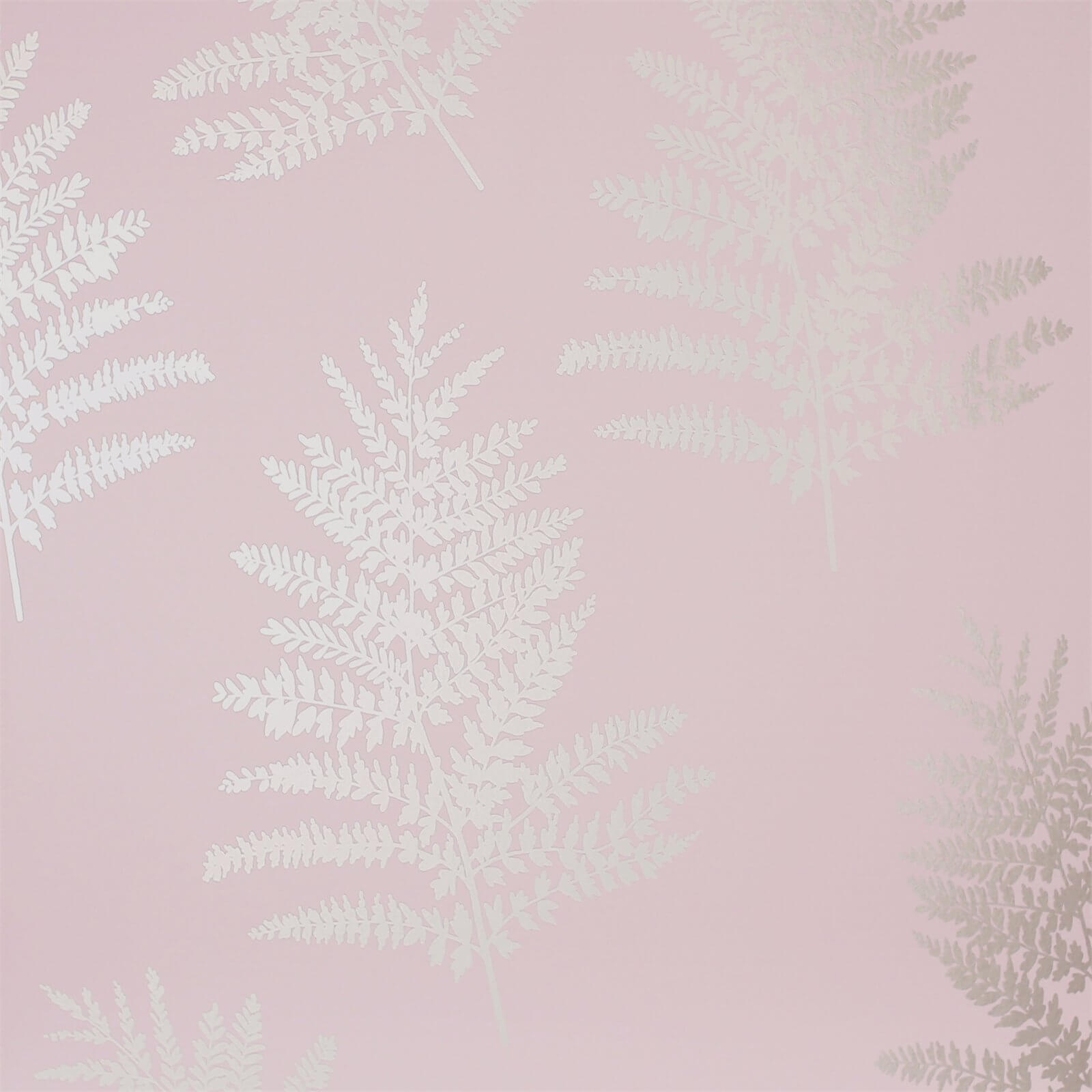 Arthouse Opera Fern Tree Smooth Metallic Blush Pink Wallpaper