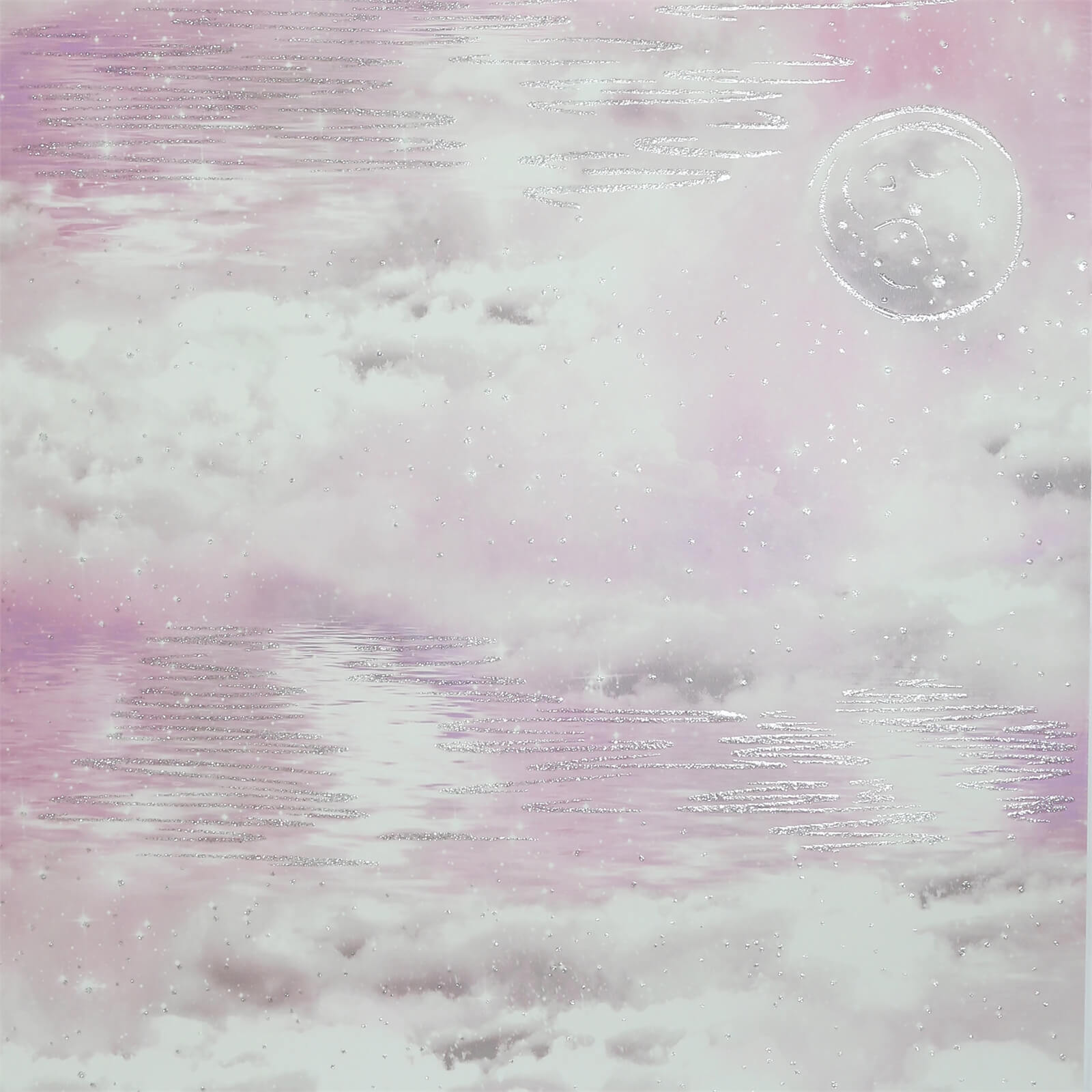 Arthouse Watery Skies Clouds Smooth Glitter Pink Wallpaper