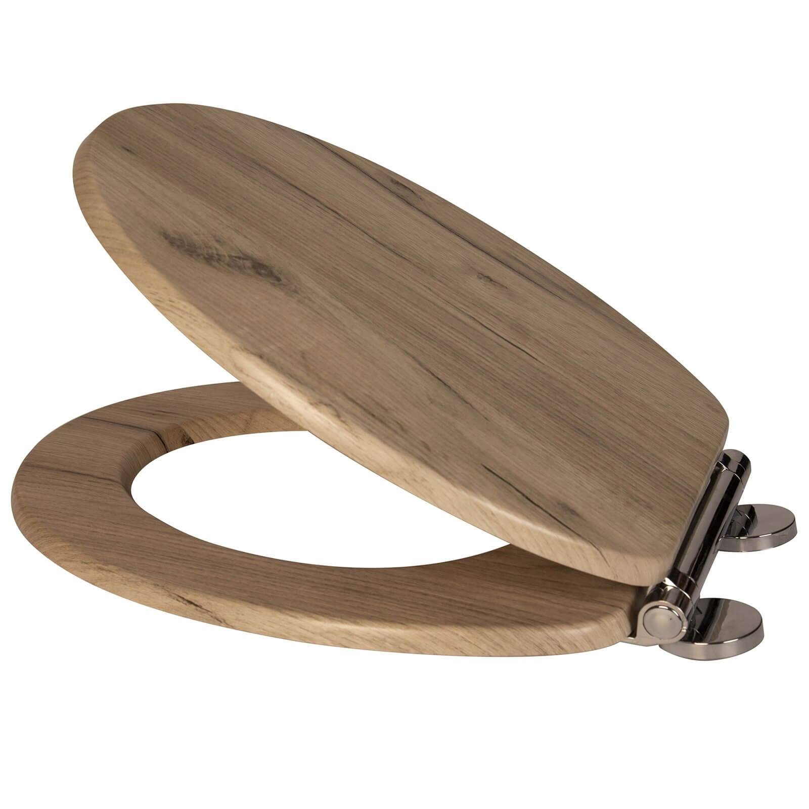 Corella Grey Oak Driftwood Effect Toilet Seat