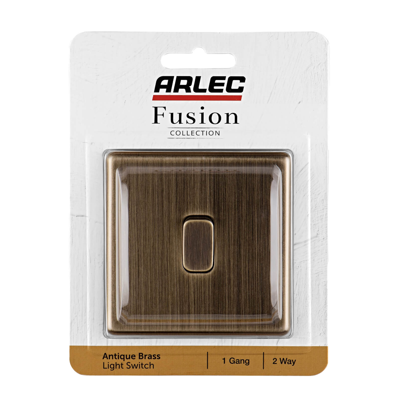 Arlec Fusion 10A 1Gang 2Way Antique Brass Single light switch