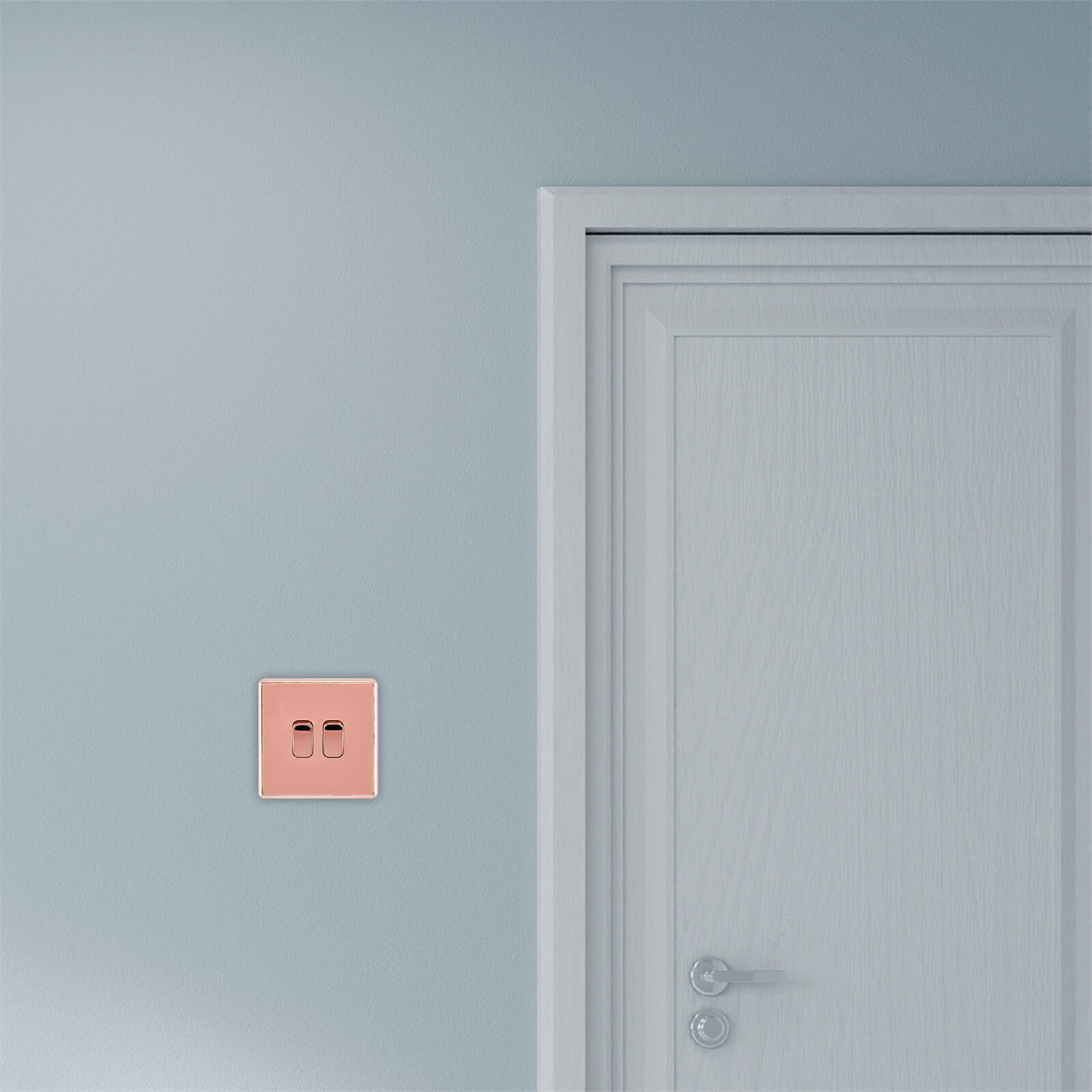 Arlec Fusion 10A 2Gang 2Way Rose Gold Double light switch
