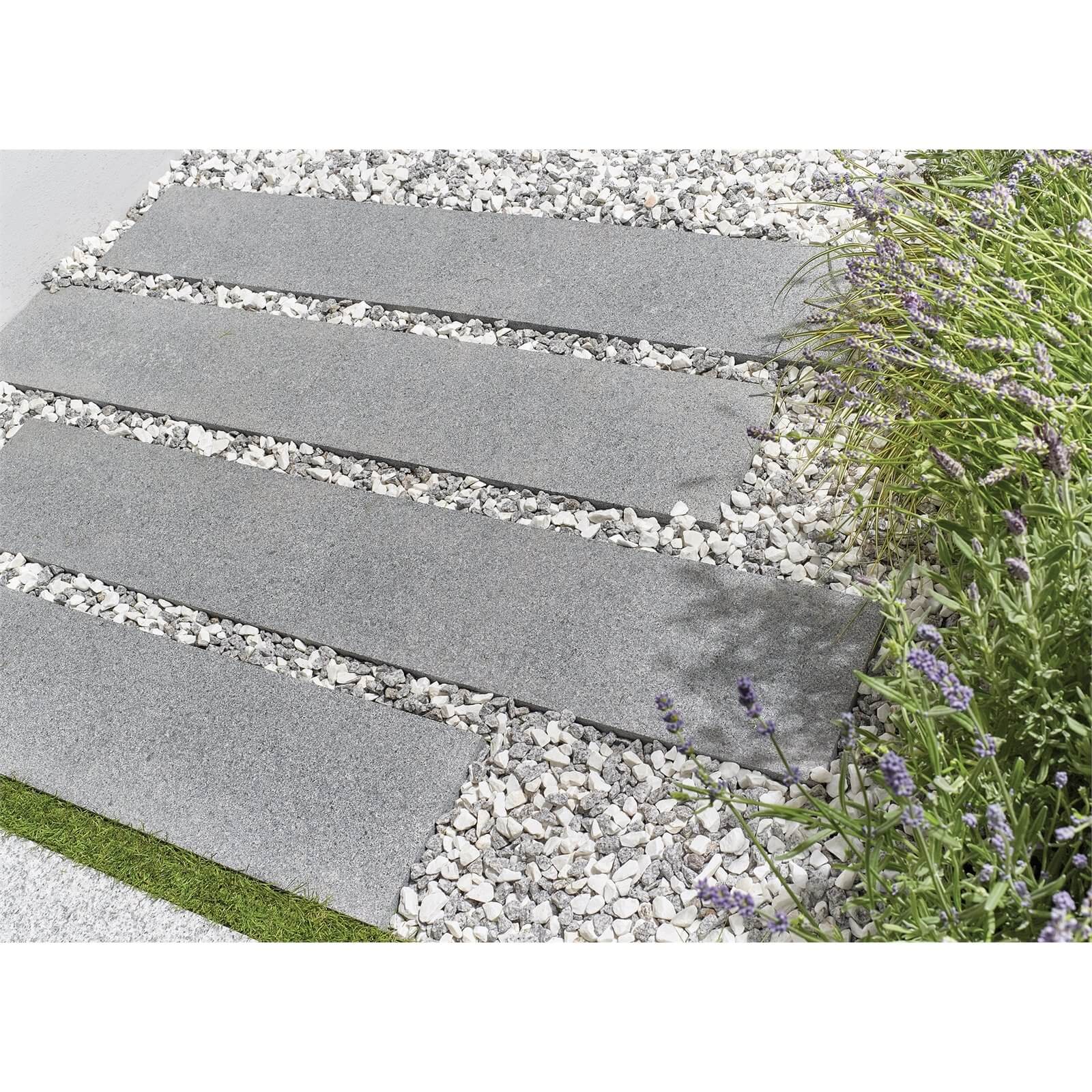 Granite Paving 600 x 200mm Dark Grey - Full Pack of 92 Slabs