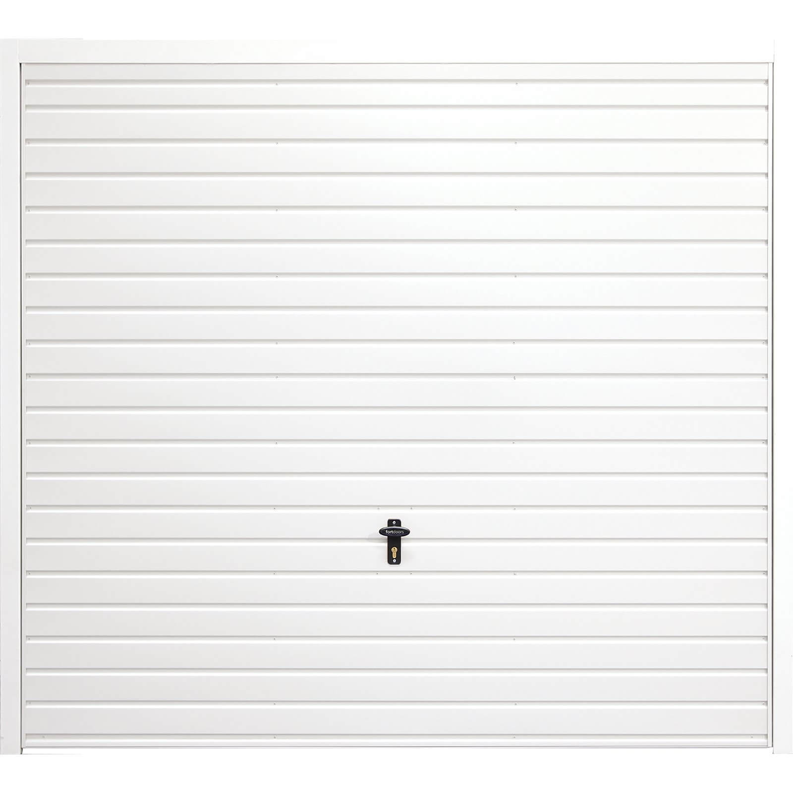 Horizontal 7' x 7' Framed Steel Garage Door White