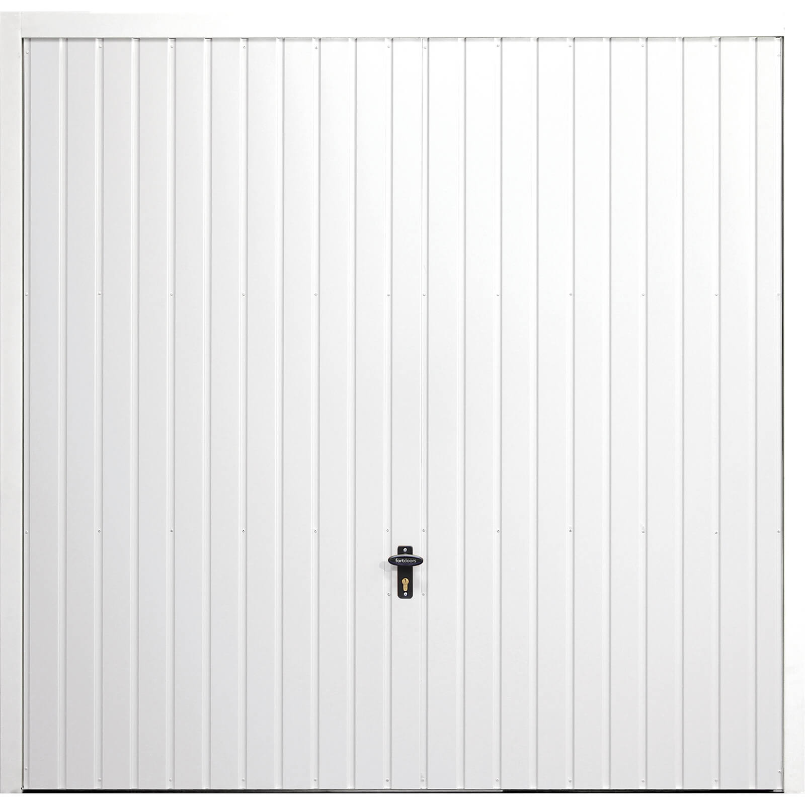 Vertical 7' 6 x 6' 6 Frameless Steel Garage Door White