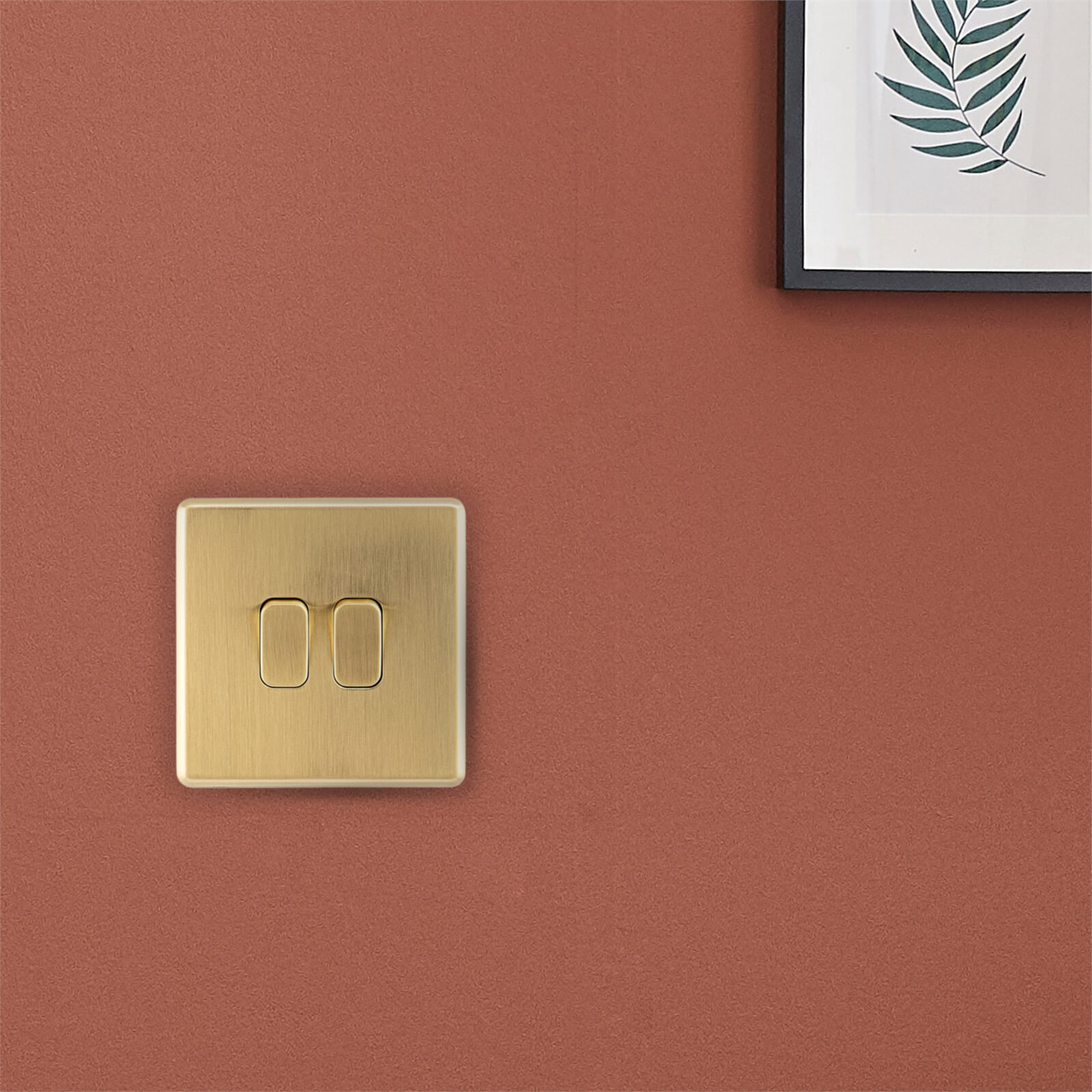 Arlec Fusion 10A 2 Gang 2 Way Gold Double light switch
