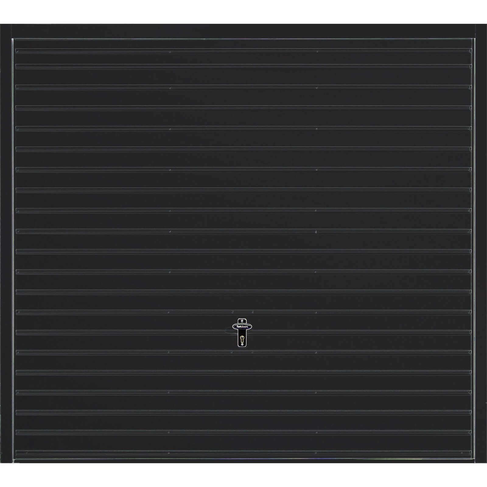 Horizontal 7' x 6' 6 Frameless Steel Garage Door Black