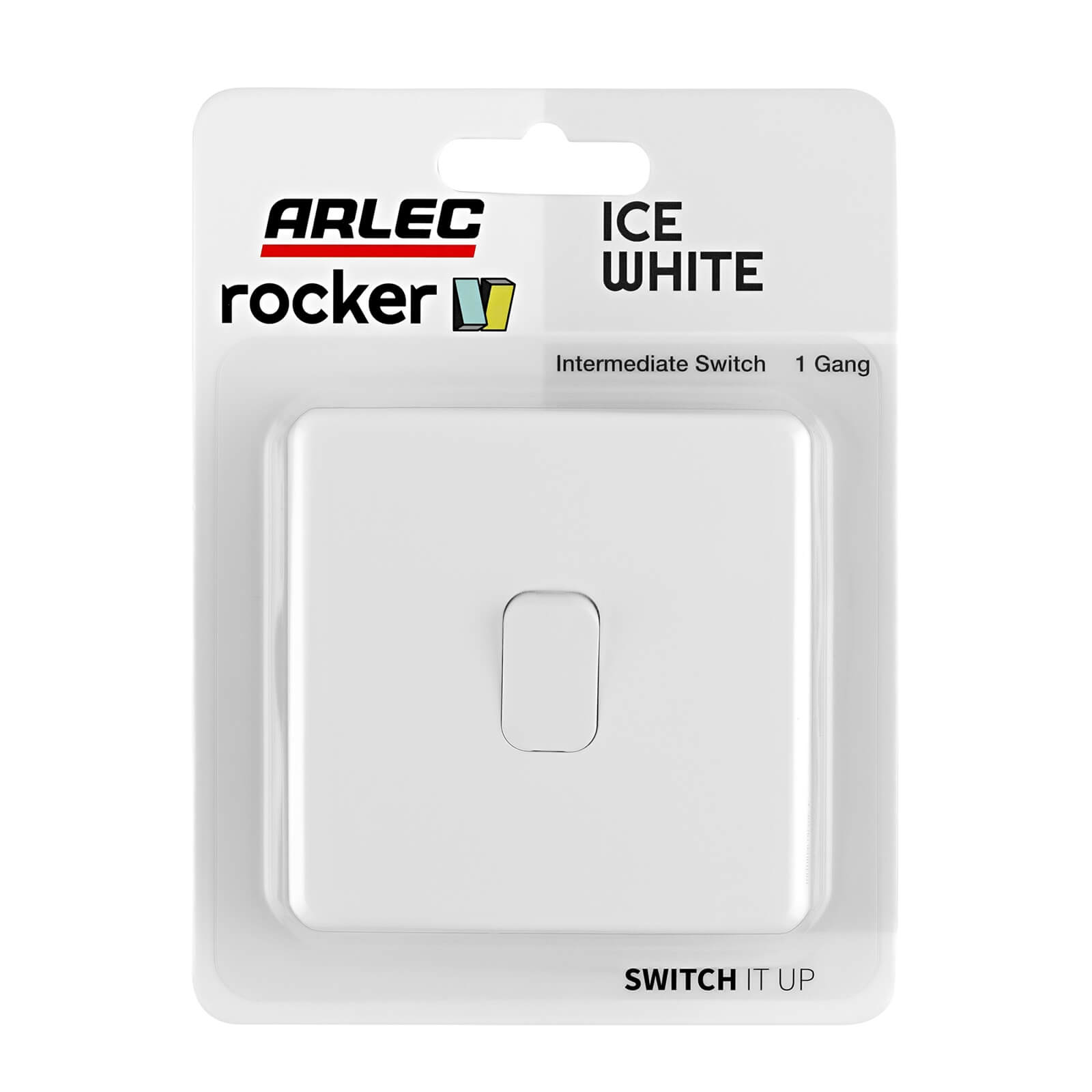 Arlec Rocker 10A 1Gang 2Way Ice White Single intermediate switch